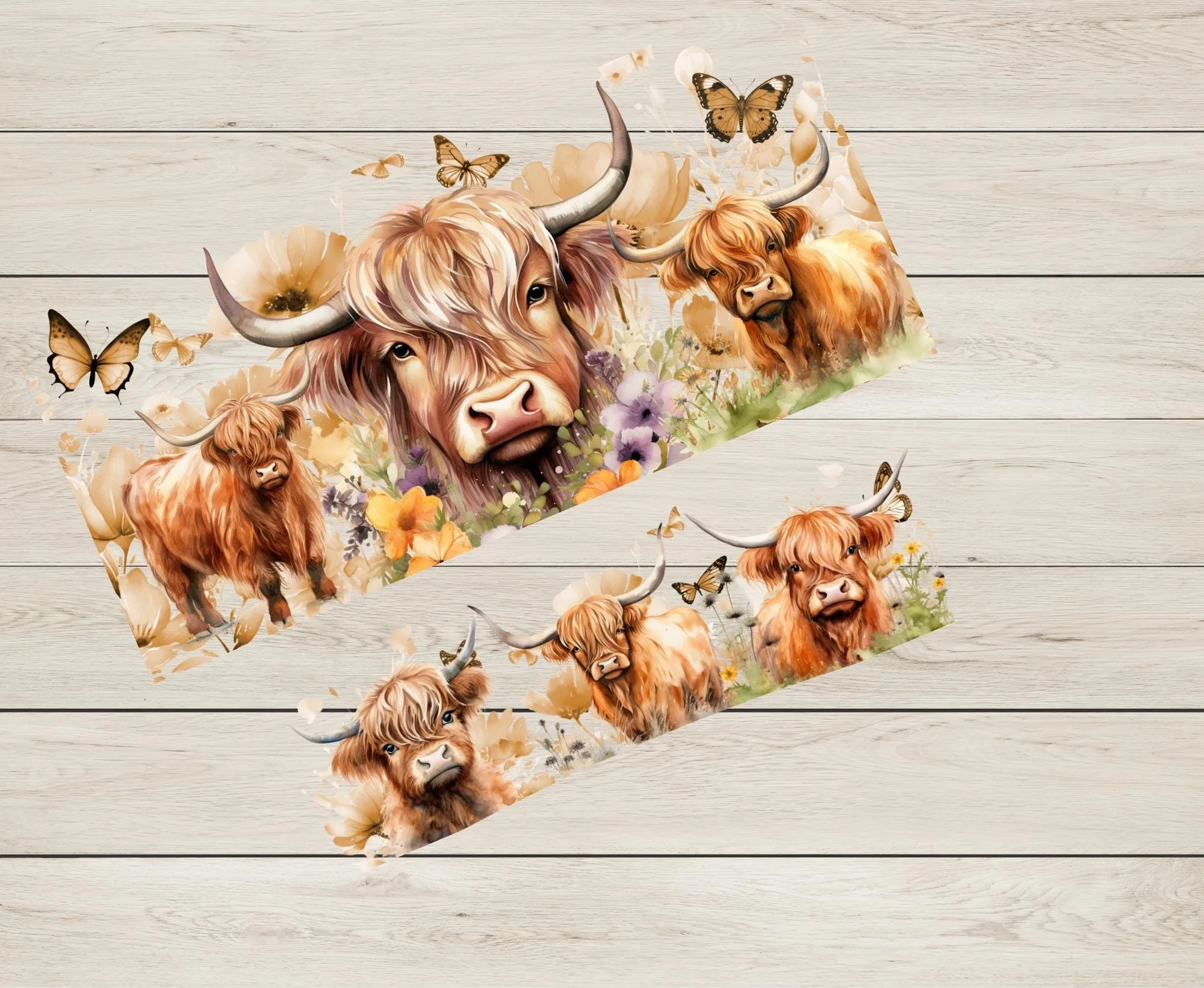 Highland cow 40oz. Tumbler Sublimation Design Digital downloadable PNG
