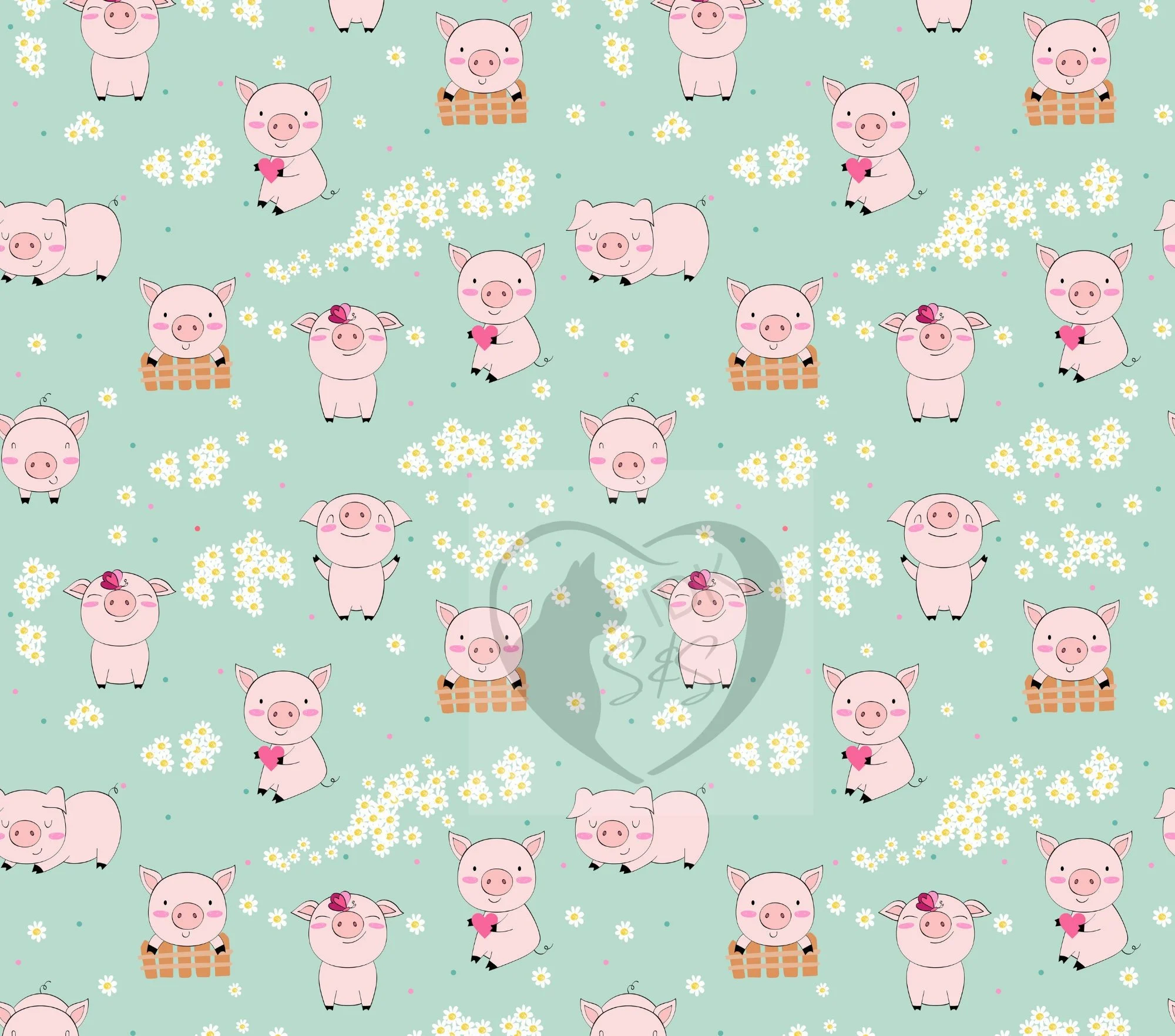 Pigs 20oz. Skinny Tumbler Sublimation Design Digital downloadable PNG