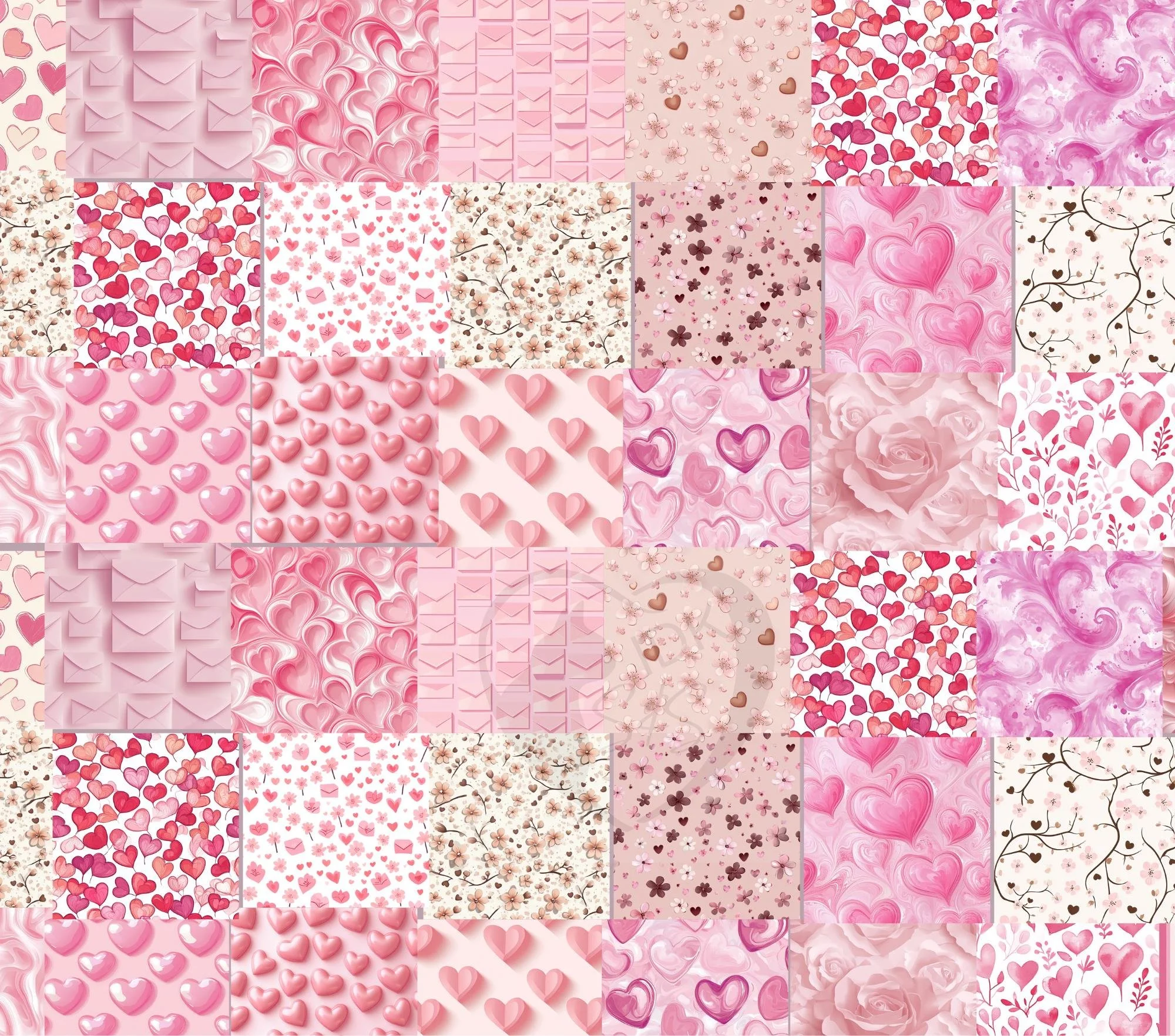 Hearts 20oz. Skinny Tumbler Sublimation Design Digital downloadable PNG