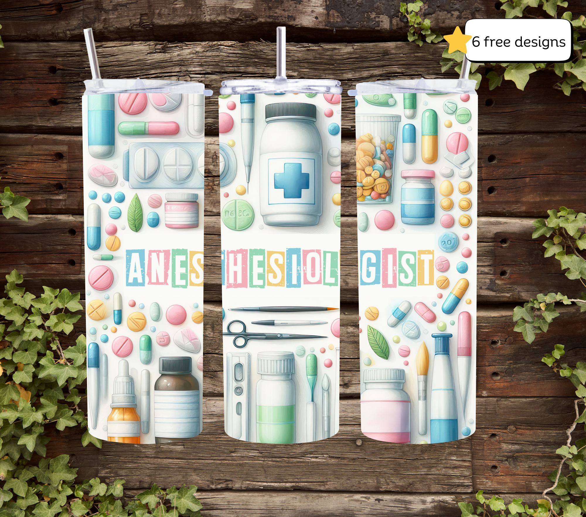 Anesthesiologist tumbler sublimation PNG (Copy) (Copy)