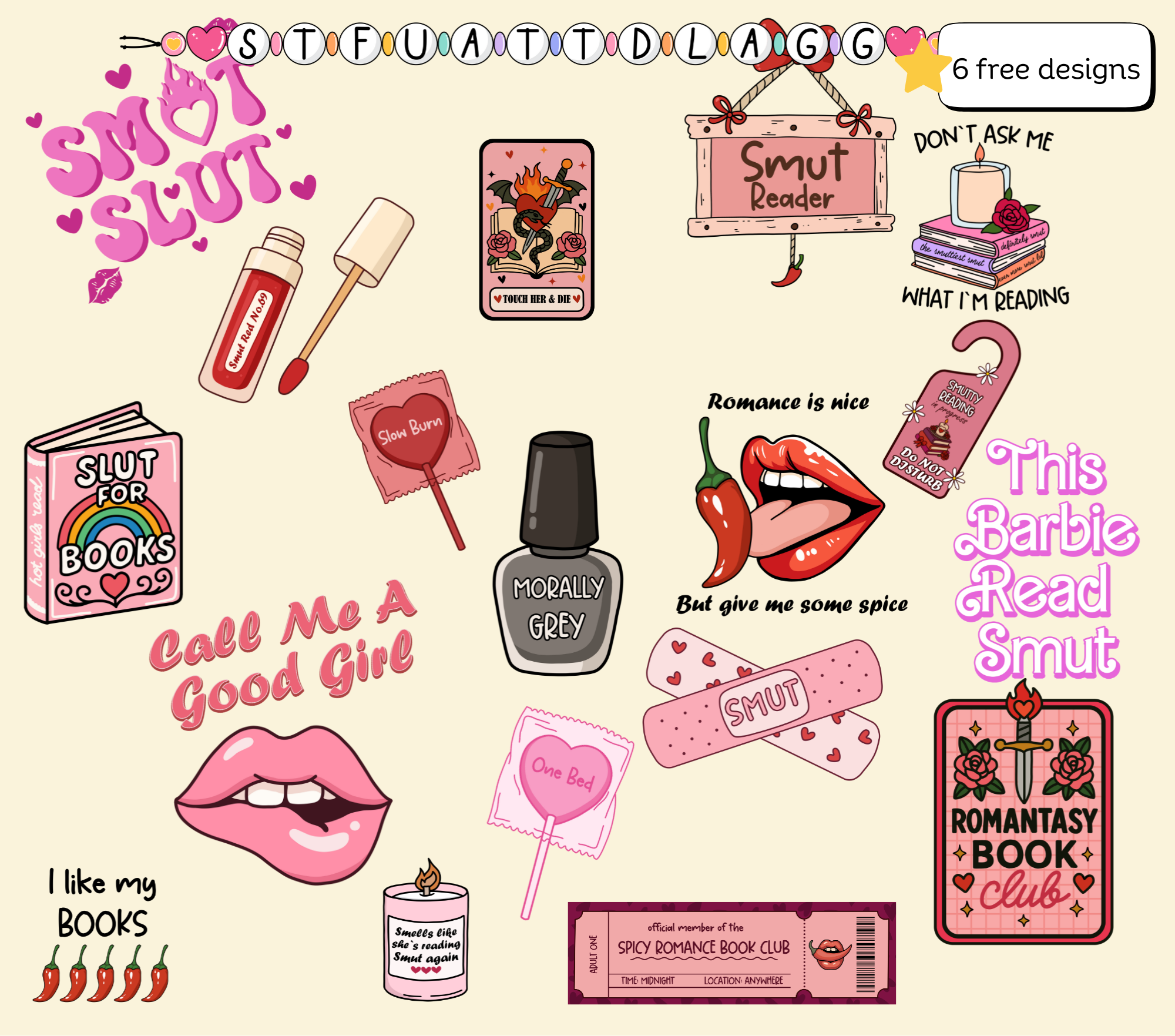 Smut bookish 20oz Skinny Tumbler Sublimation Design (Digital Download)