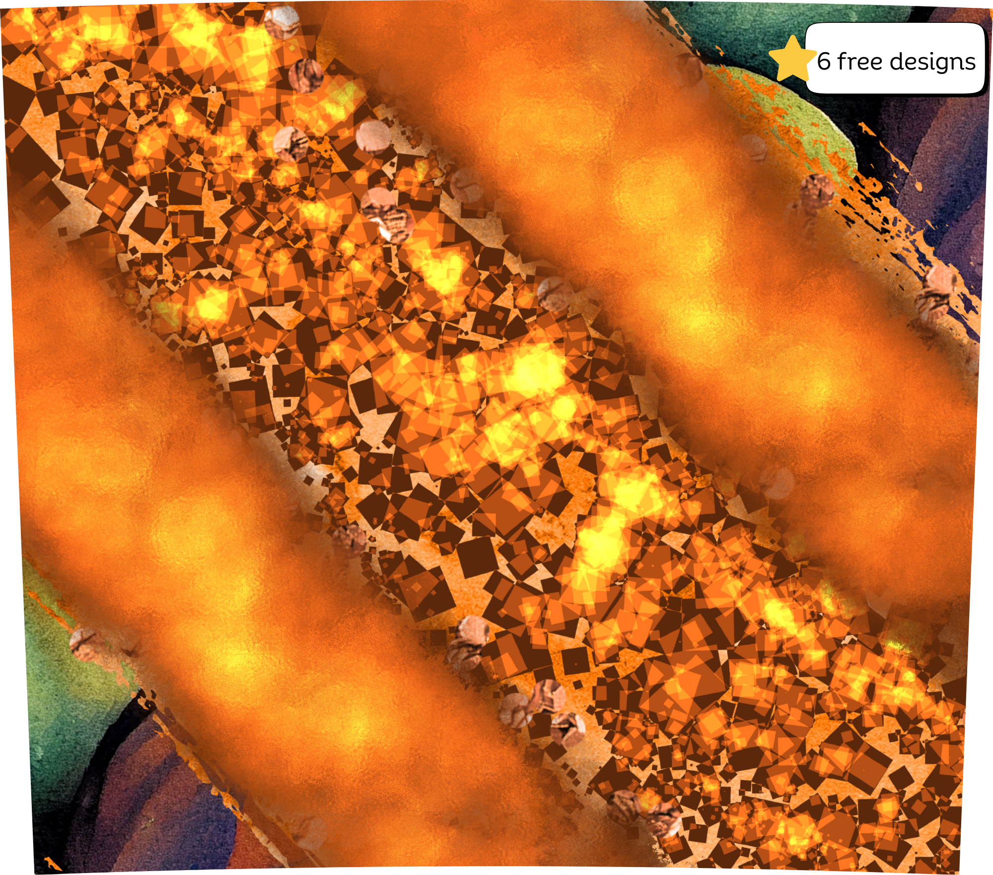 Orange glitter 20oz. Skinny Tumbler Sublimation Design Digital downloadable PNG