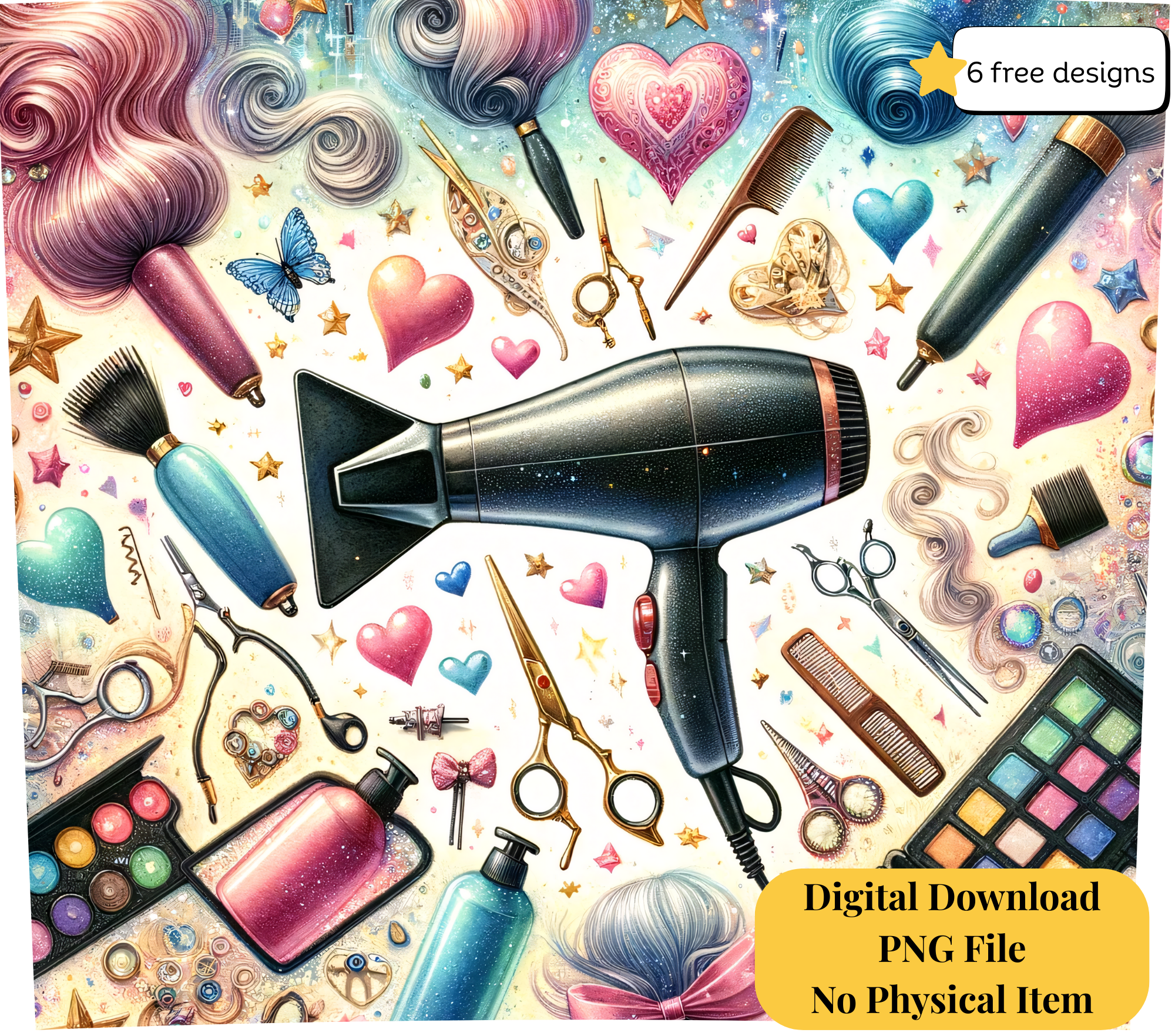 Hair dresser 20oz. Skinny Tumbler Sublimation Design Digital downloadable PNG