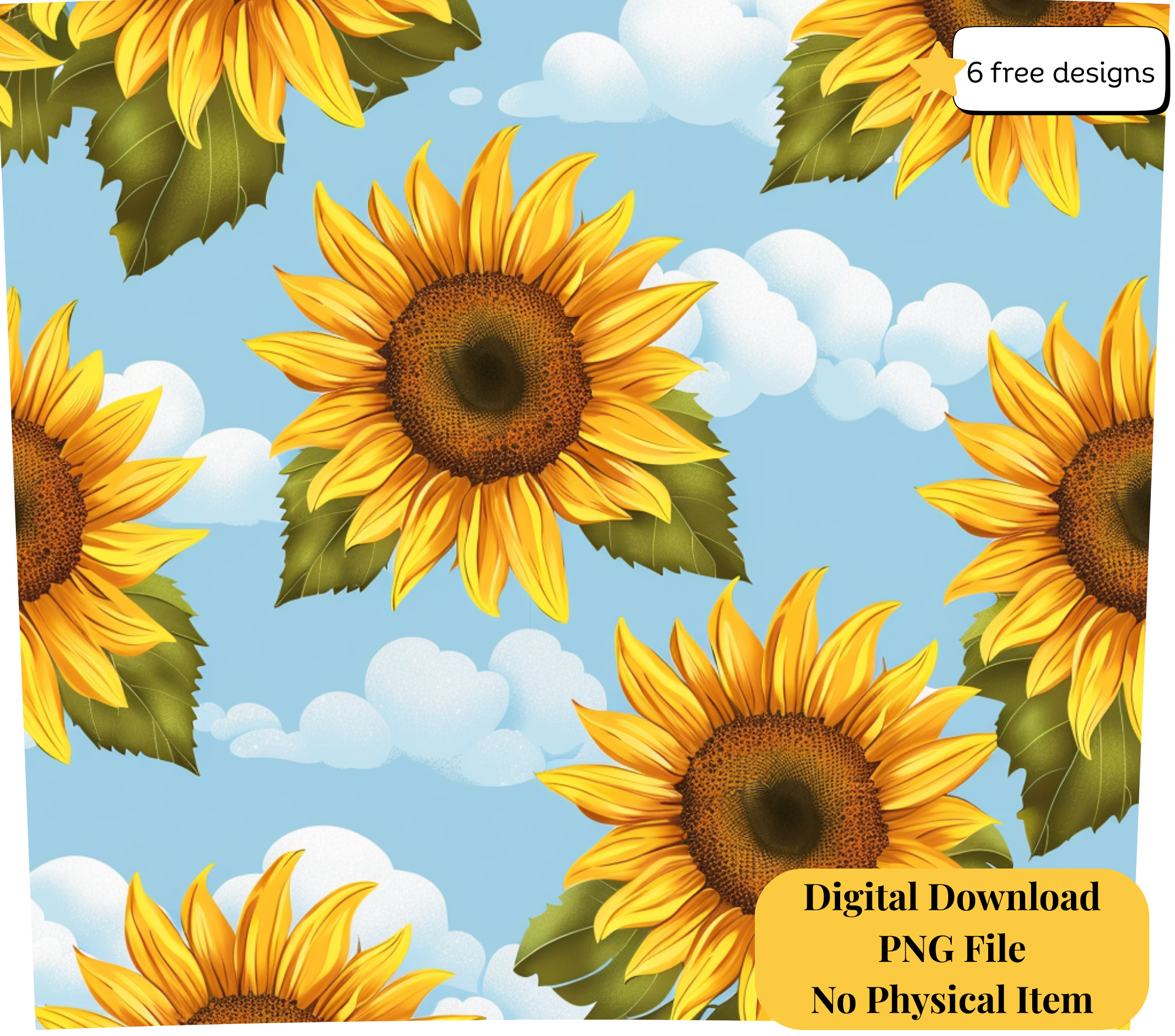 sunflower 20oz. Skinny Tumbler Sublimation Design Digital downloadable PNG