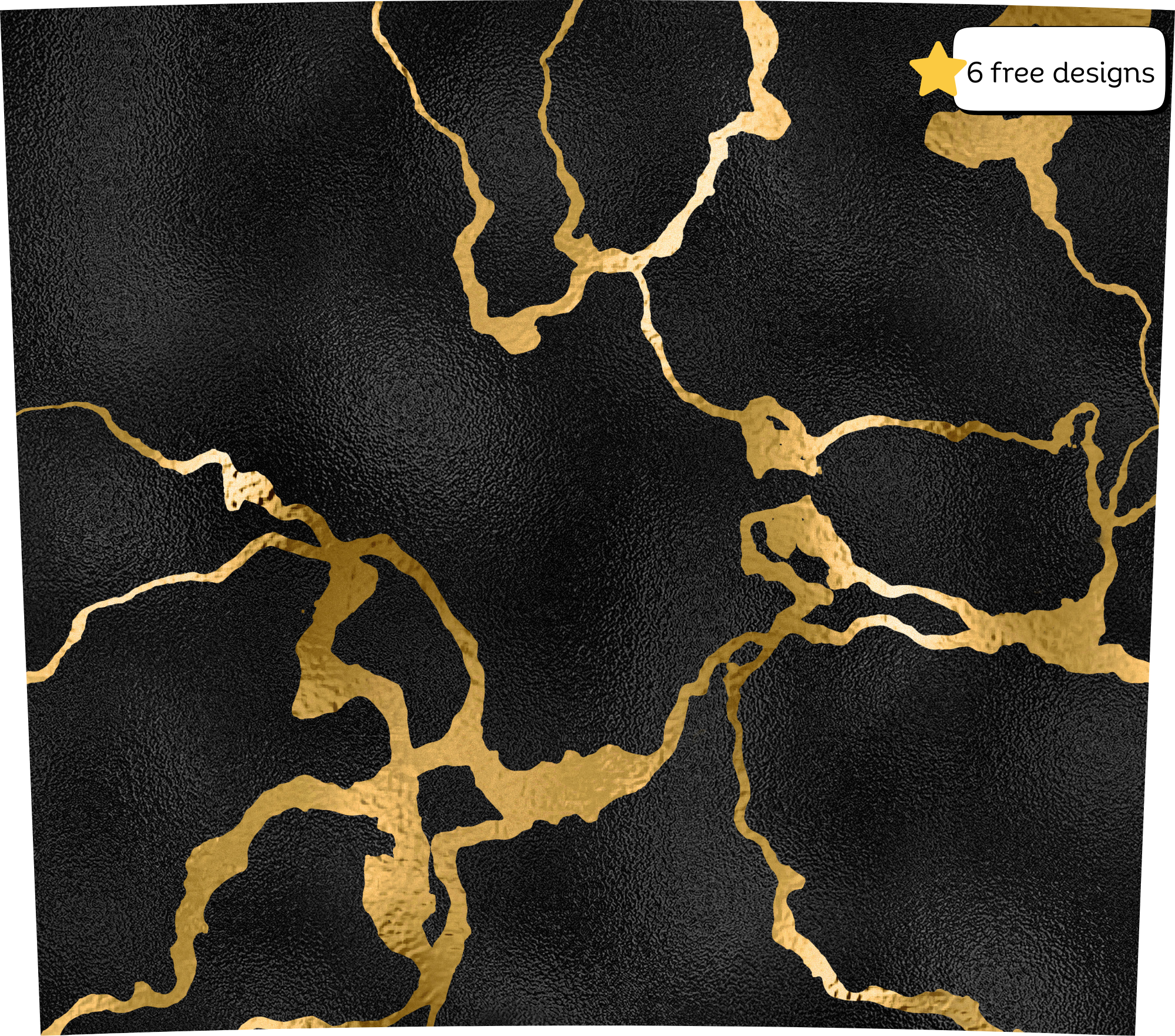 Black and gold crackle tumbler sublimation PNG (Copy) (Copy) (Copy)