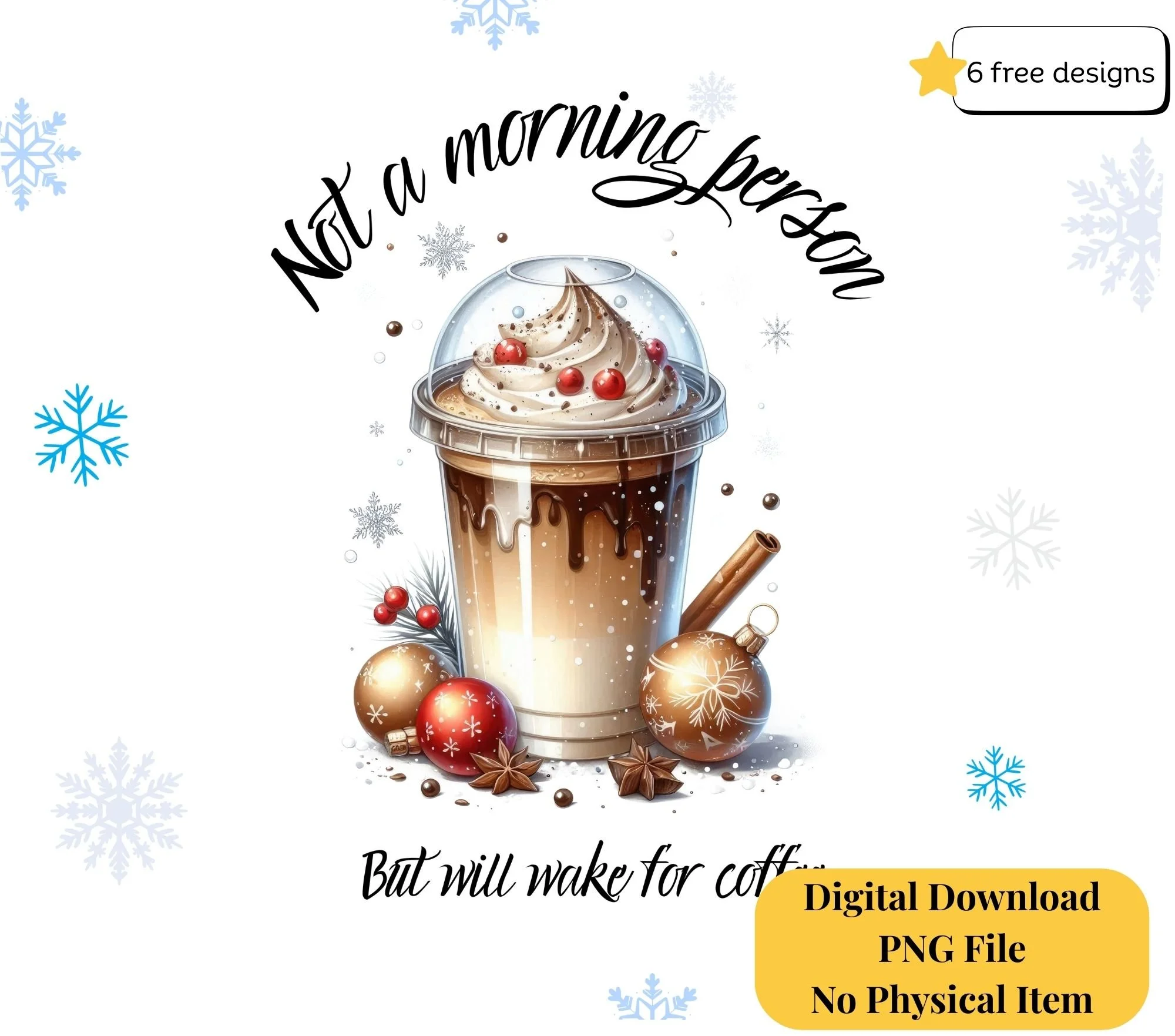 Not a morning person 20oz. Skinny Tumbler Sublimation Design Digital downloadable PNG