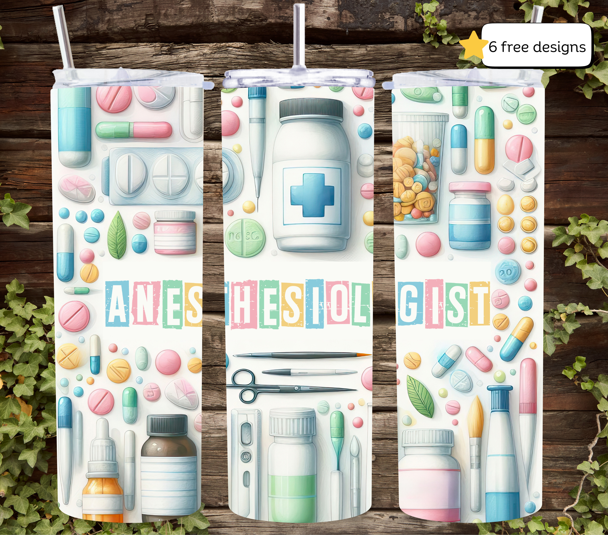 Anesthesiologist tumbler sublimation PNG (Copy) (Copy)