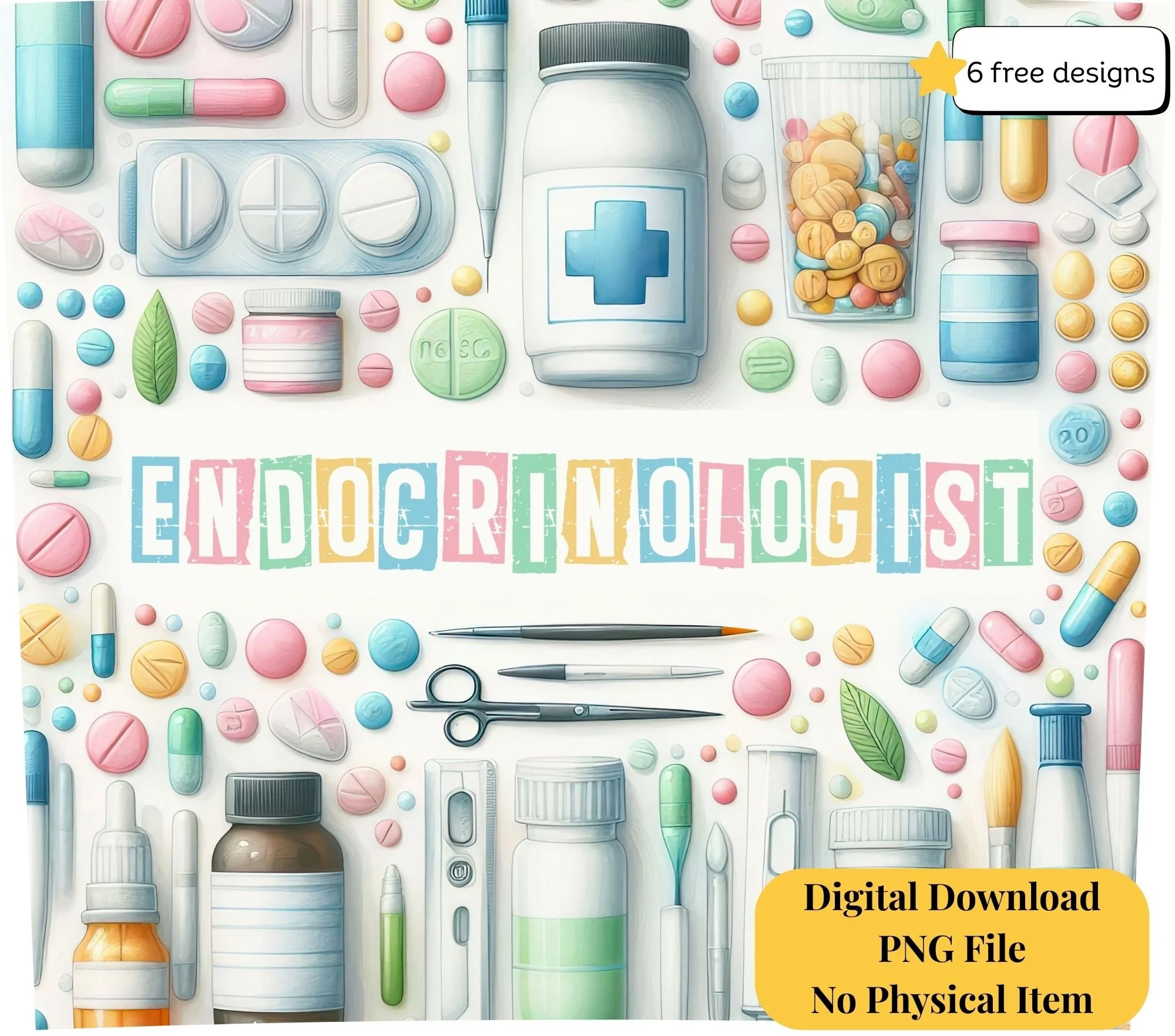 Endocrinologist 20oz. Skinny Tumbler Sublimation Design Digital downloadable PNG