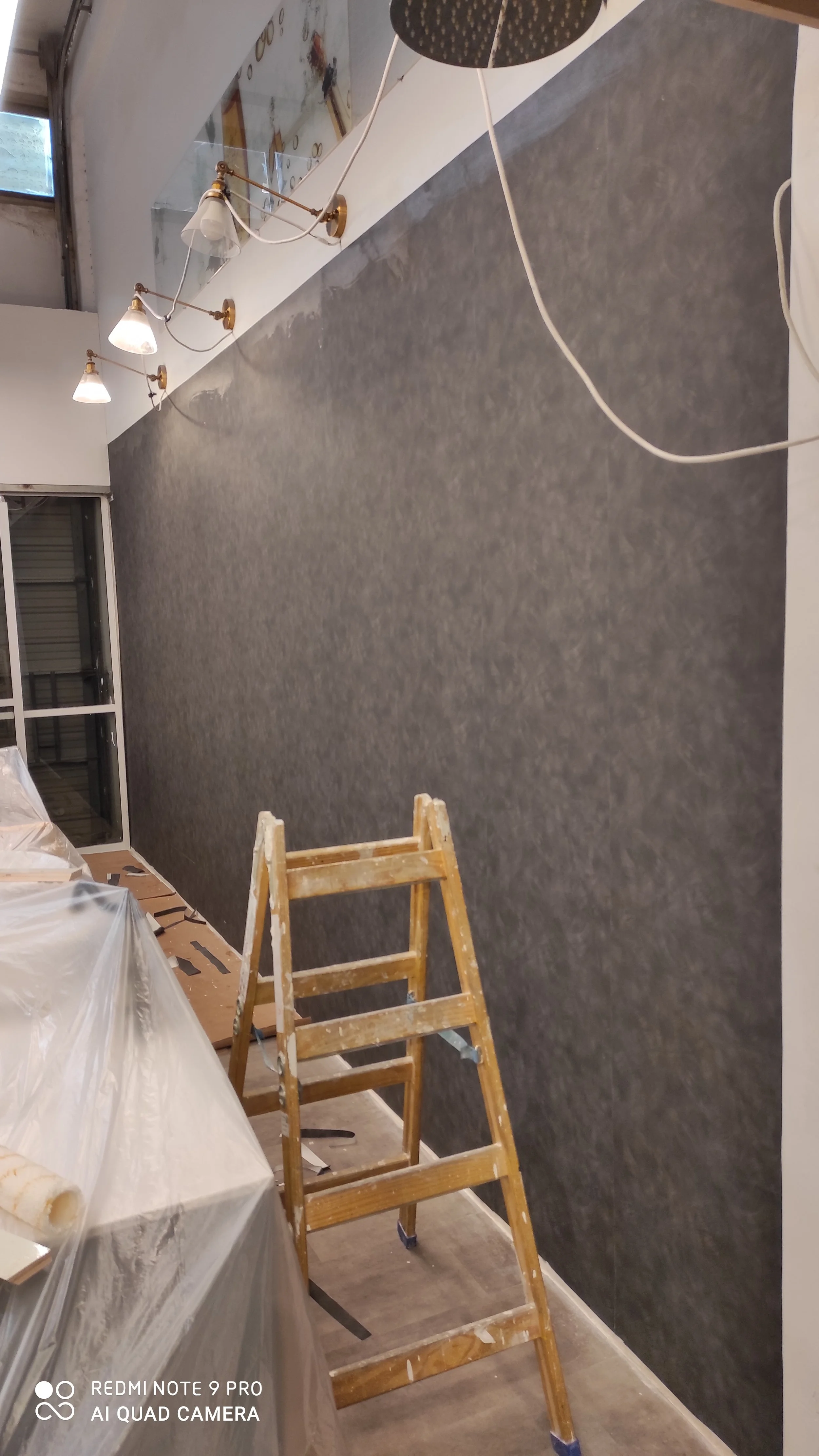 Wallpaper installation completed for interior wall in Halifax