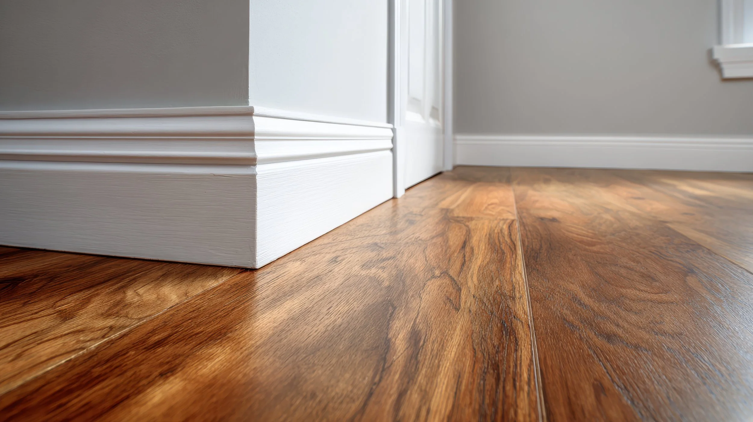 Finished baseboard and trim installation in a Charlottetown PEI home renovation.