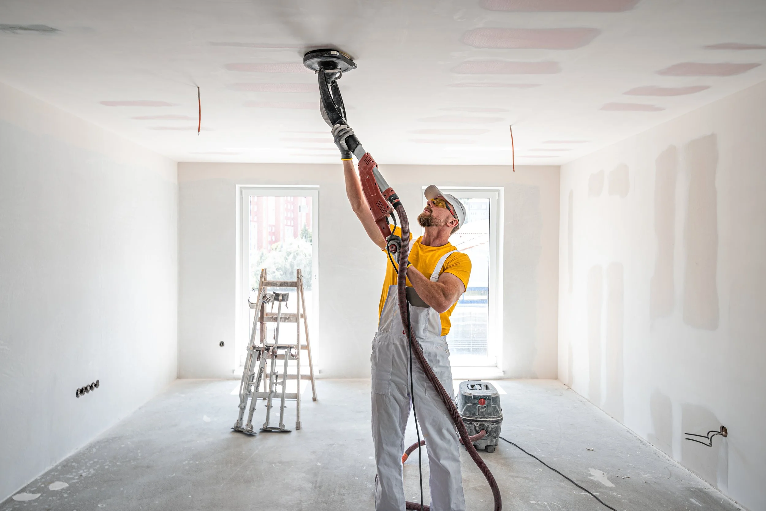 Professional Level 5 drywall sanding and surface preparation before painting in Charlottetown PEI.