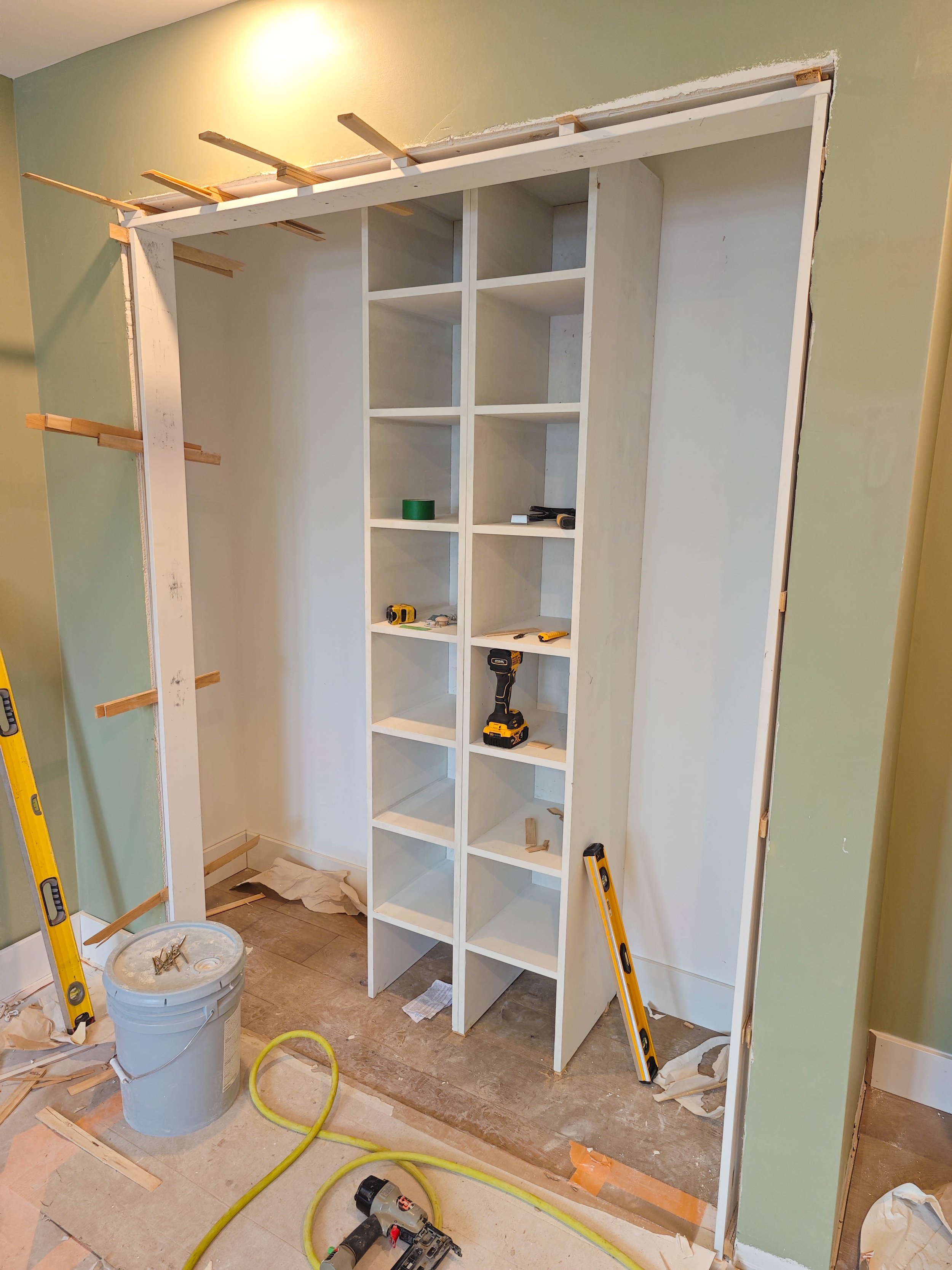 Custom shelving and carpentry project completed by Paul Handyman PEI in Charlottetown Prince Edward Island