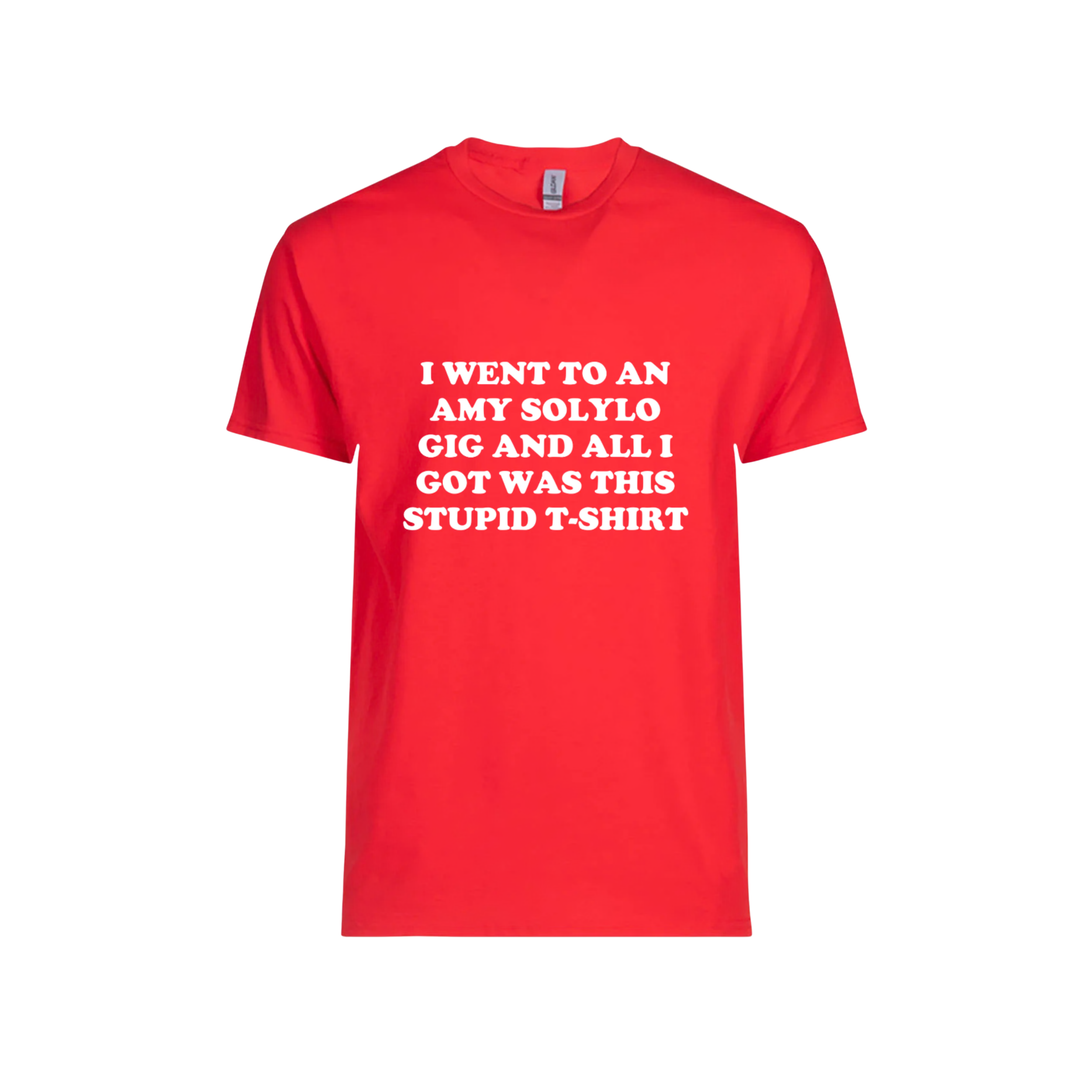 STUPID T-SHIRT (RED WITH WHITE TEXT)