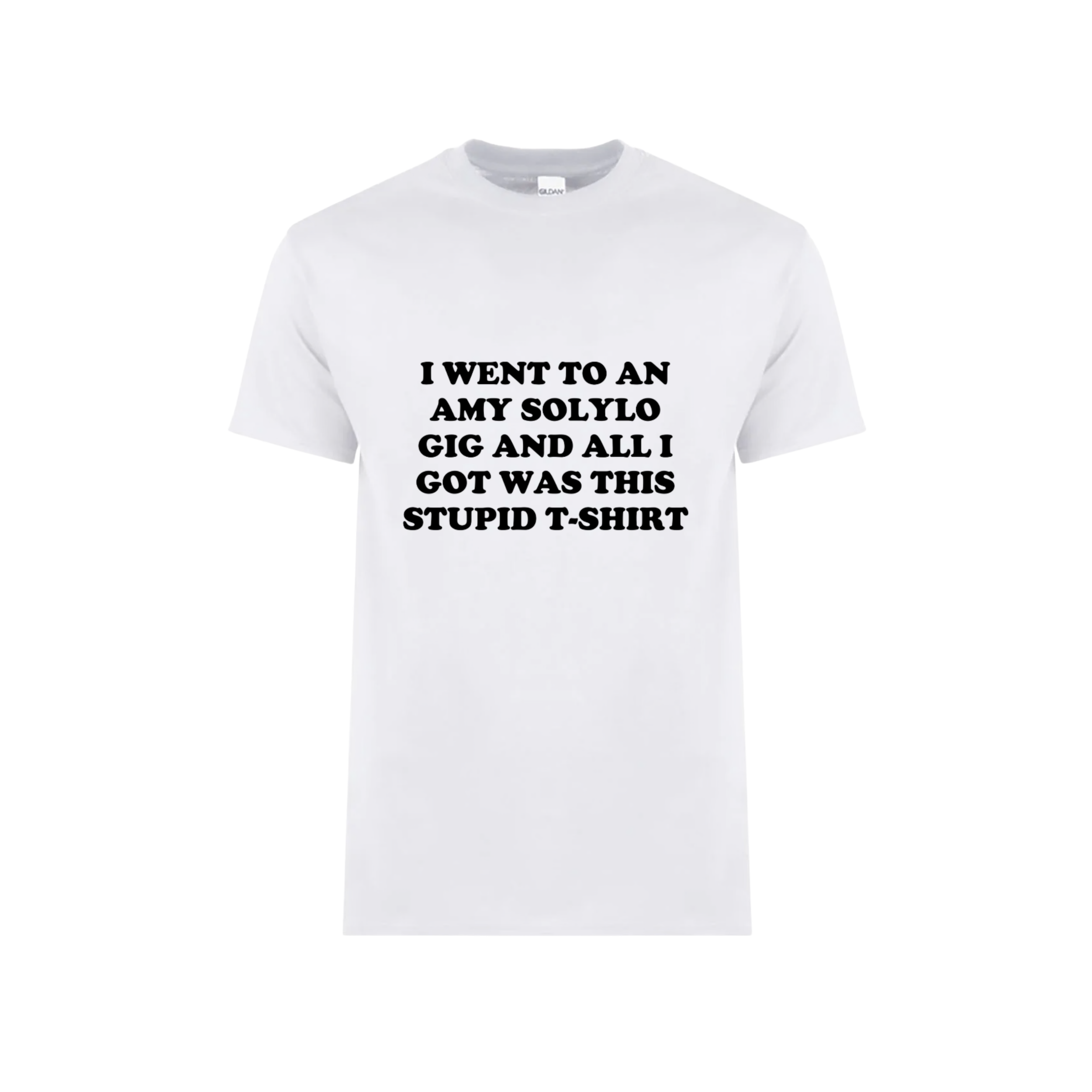 STUPID T-SHIRT (WHITE WITH BLACK TEXT)
