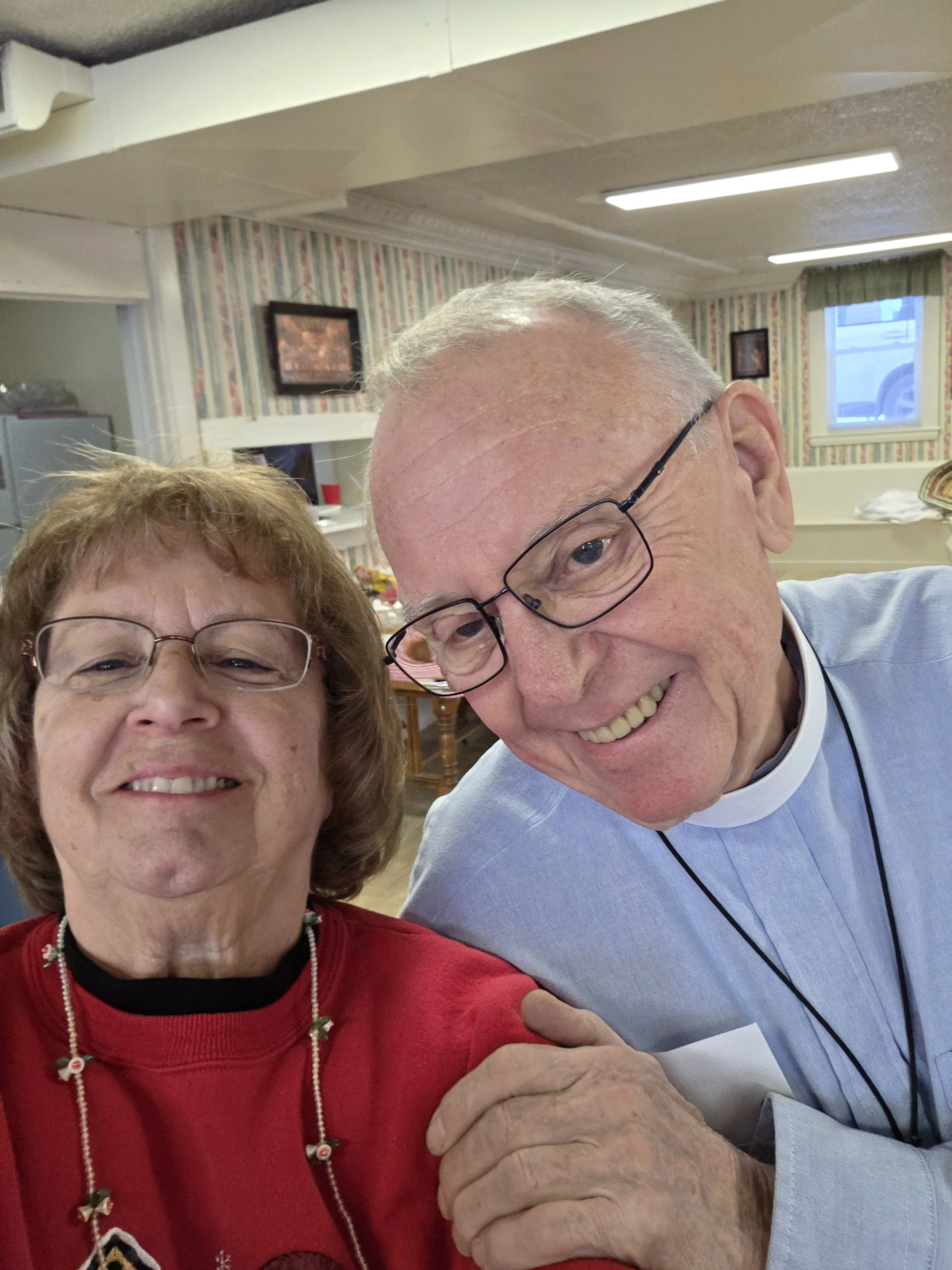 Diane Chasse and Father Gary Drinkwater