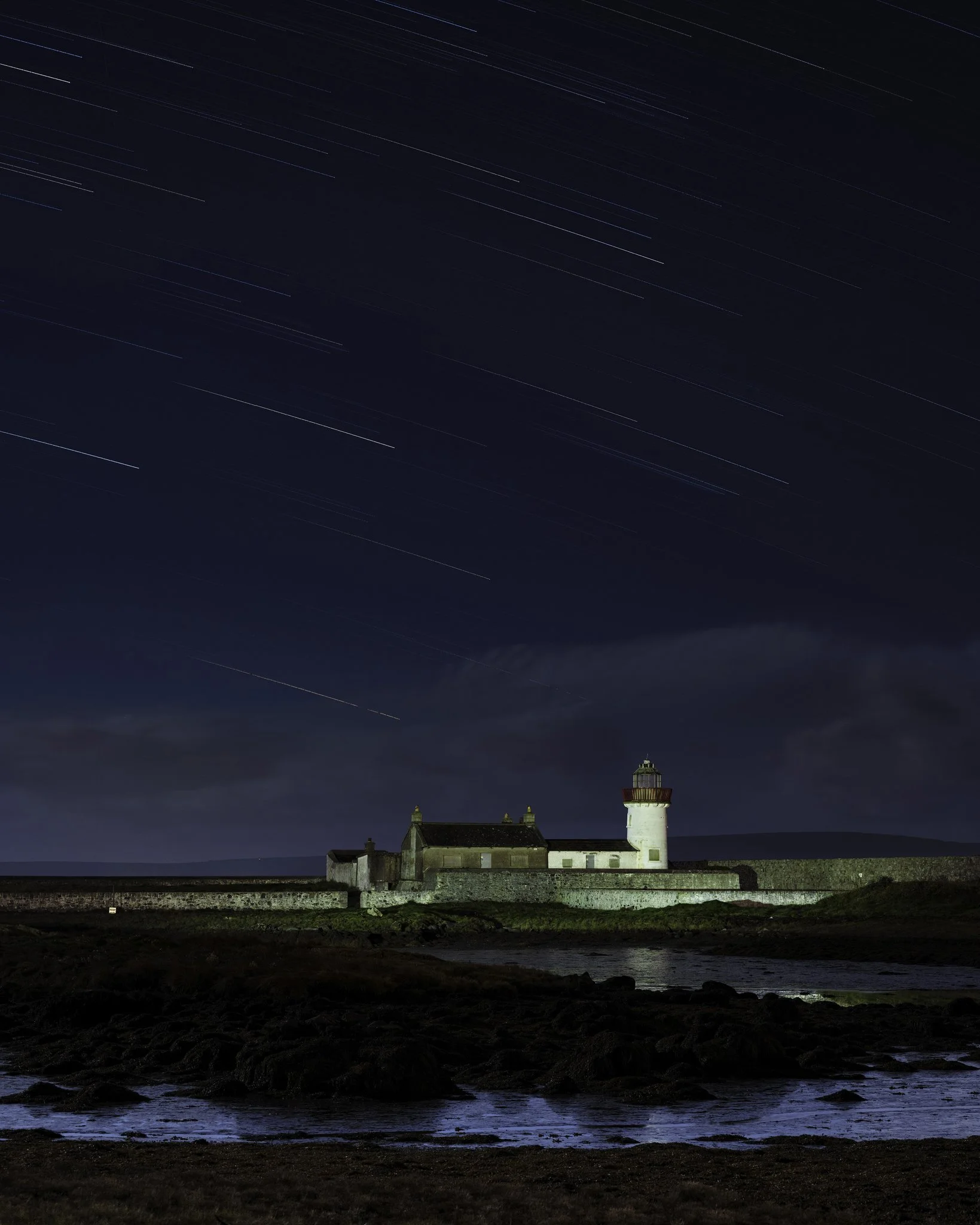 Star Trails over Mutton Island