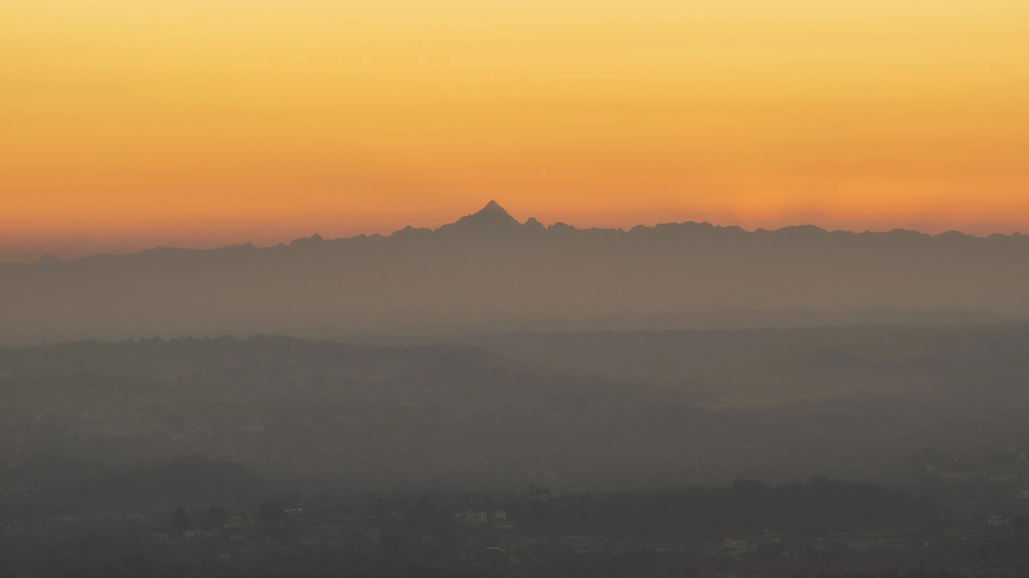 Sunset over Monte Rosa