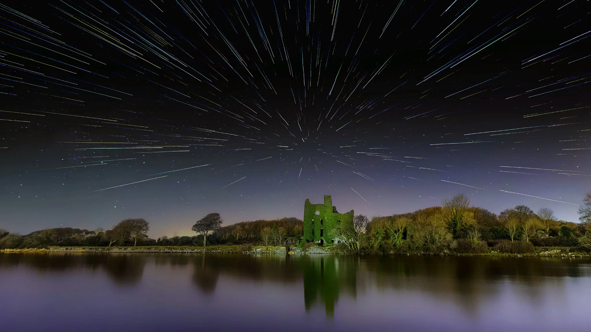 Stars Shooting over Menlo Castle