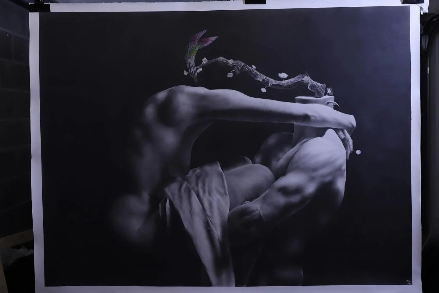 &laquo;&nbsp;Retour &agrave; la r&eacute;alit&eacute;&nbsp;&raquo;

110/150cm

#pencilart #penciartist #realismart #realism #graphiteart #graphiteartist #bodydrawing