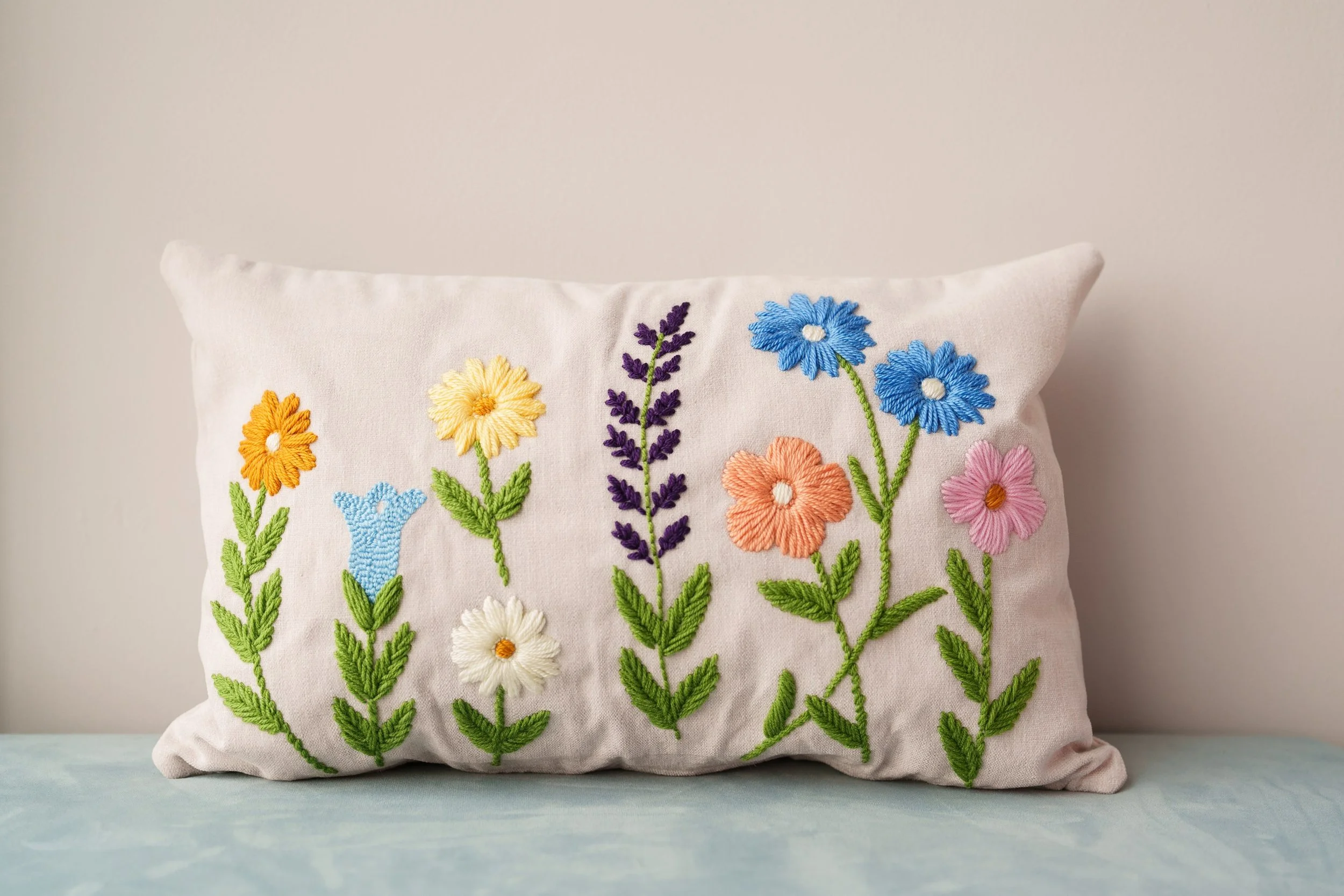 Embroidered Pillow Case (14 x 22 in)