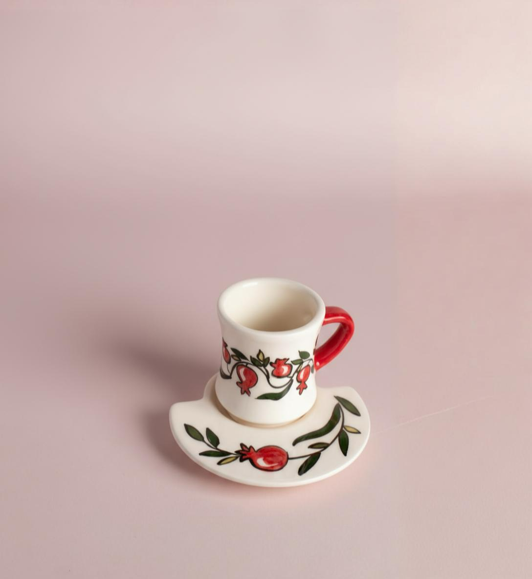 Tea Cup with Pomegranates