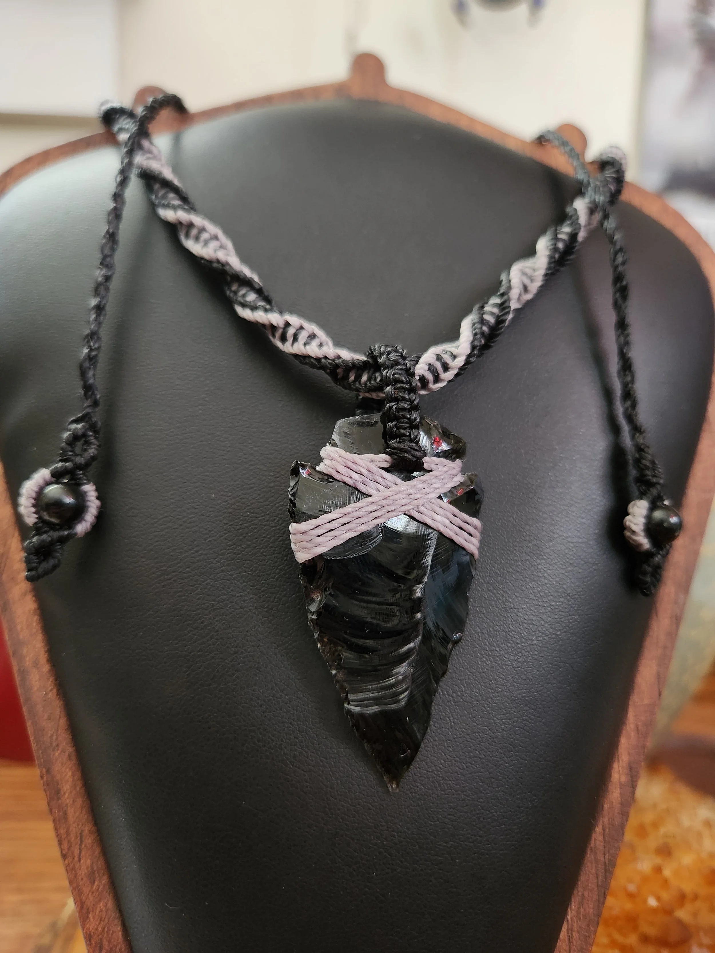 Obsidian Arrowhead Necklace