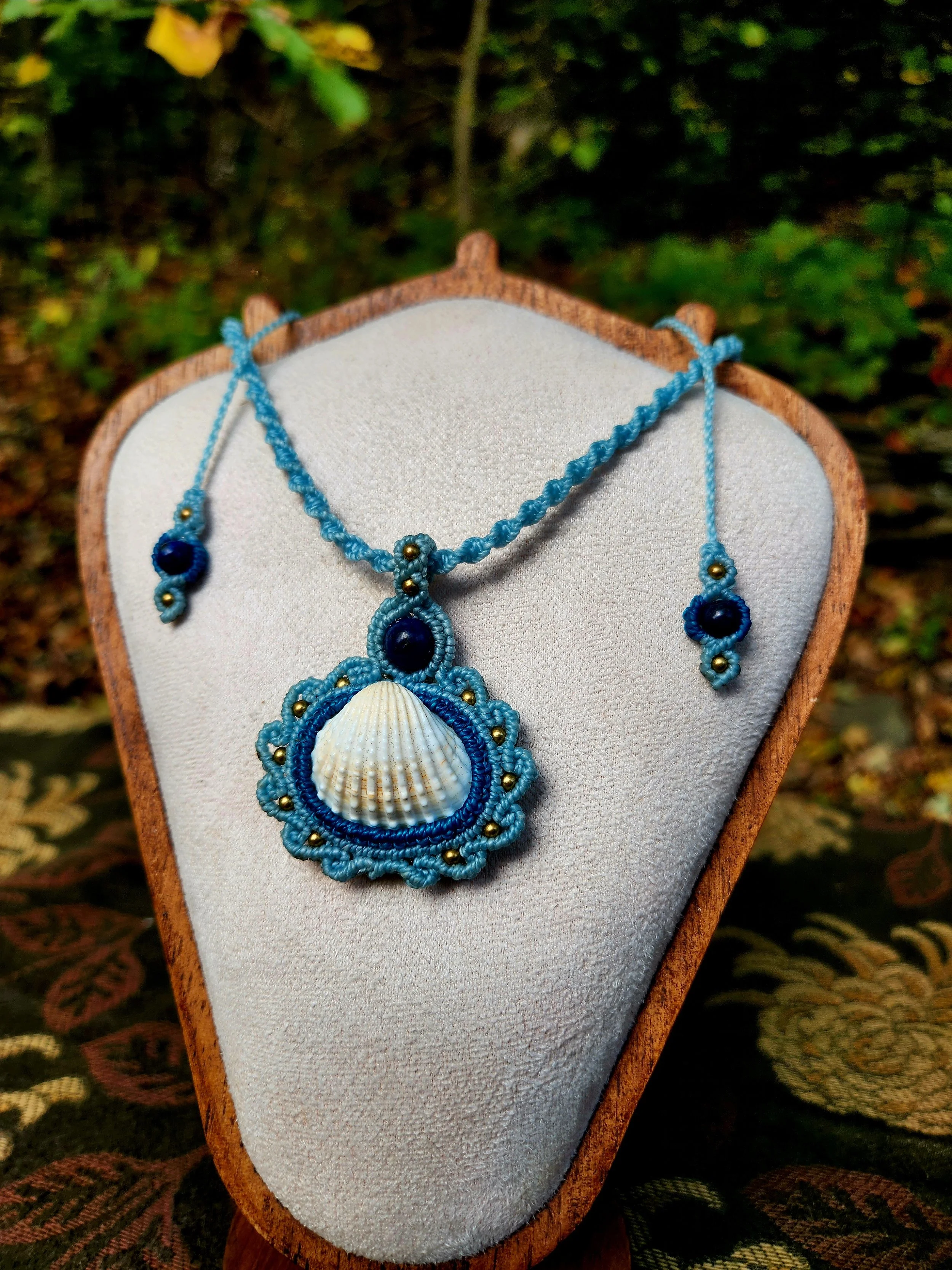 Ocean Vibes Macramé Necklace with Sea Shell