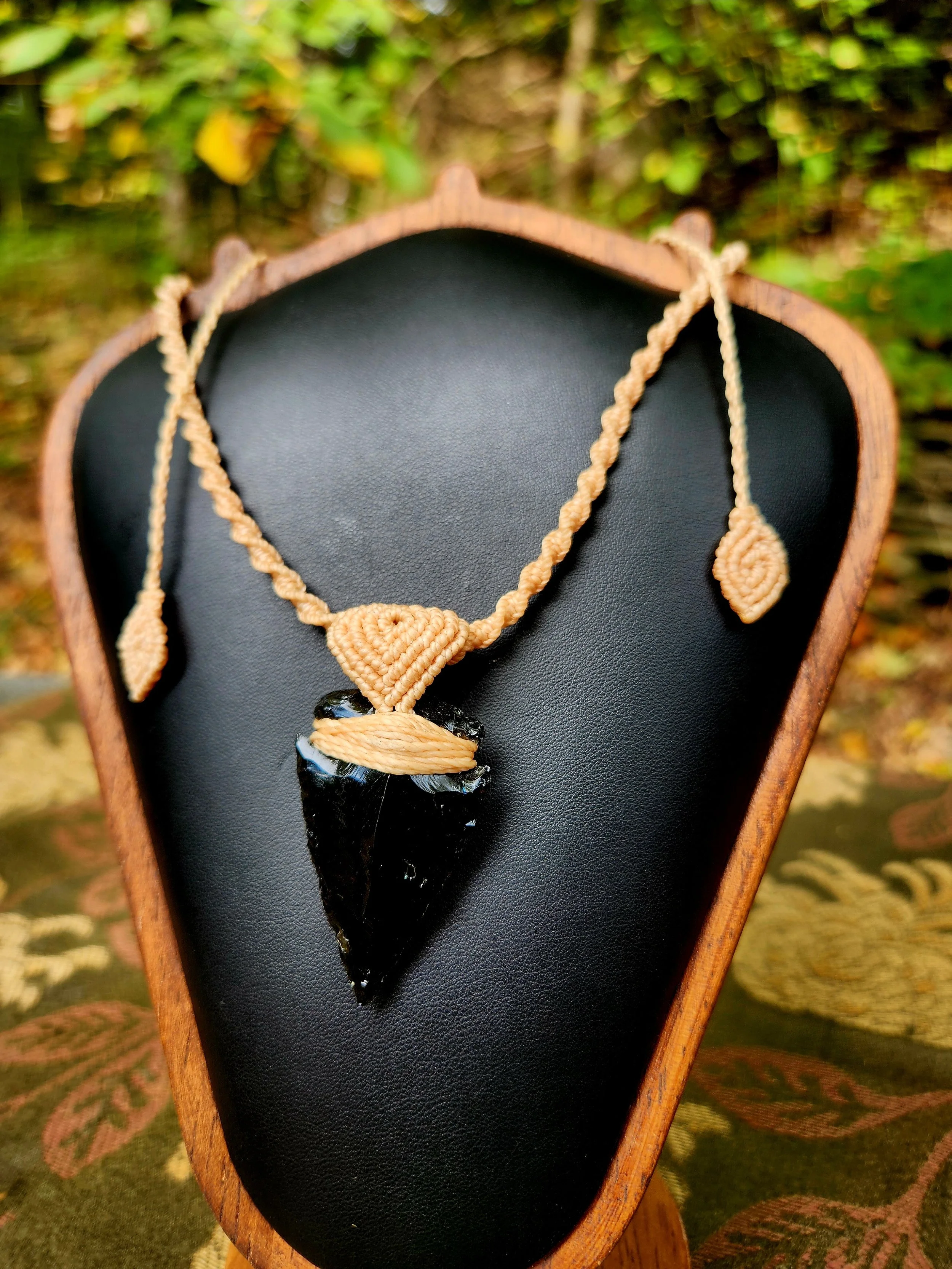 Obsidian Arrowhead Necklace