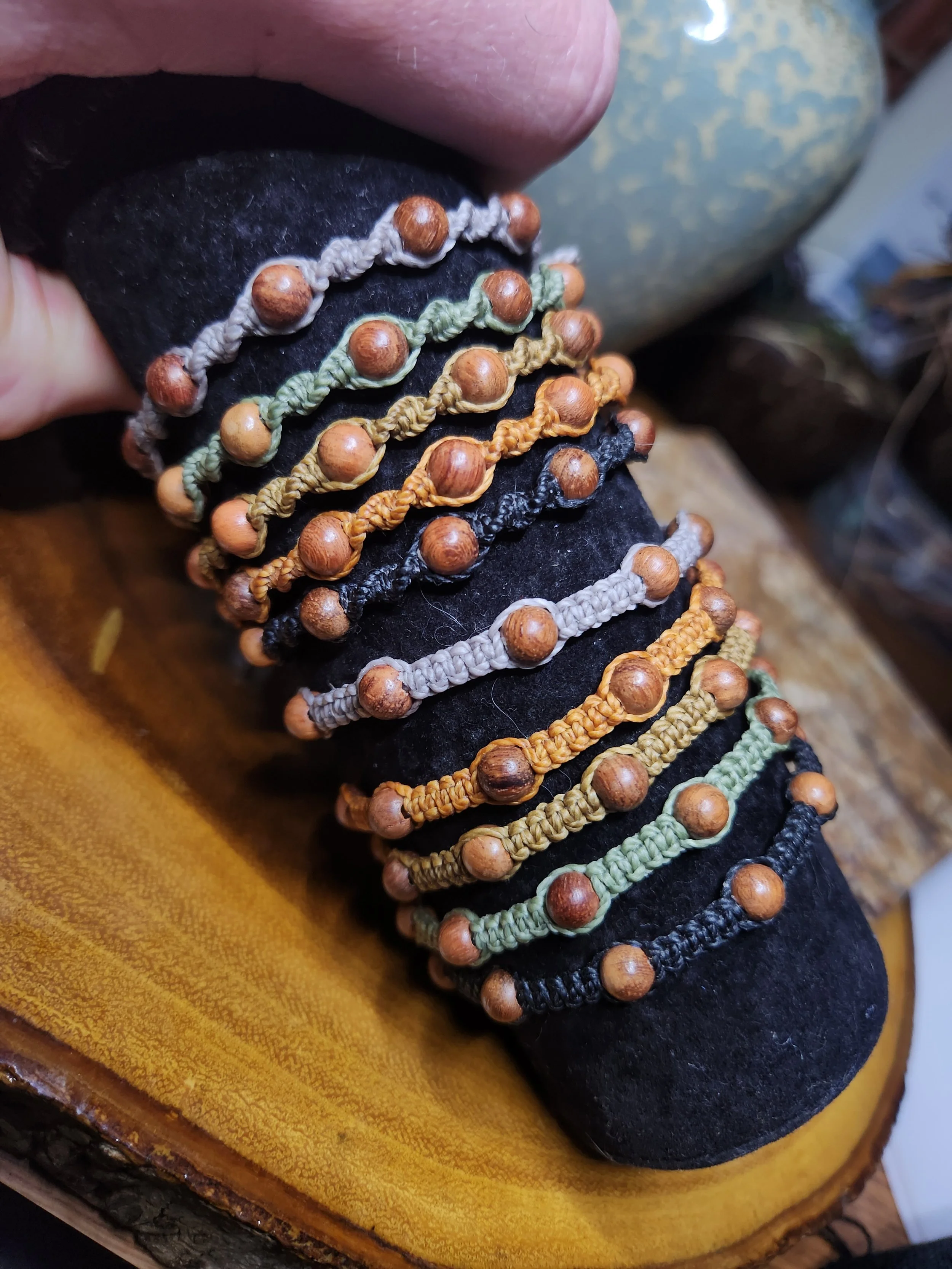 Simple Bracelet with Sandalwood Beads