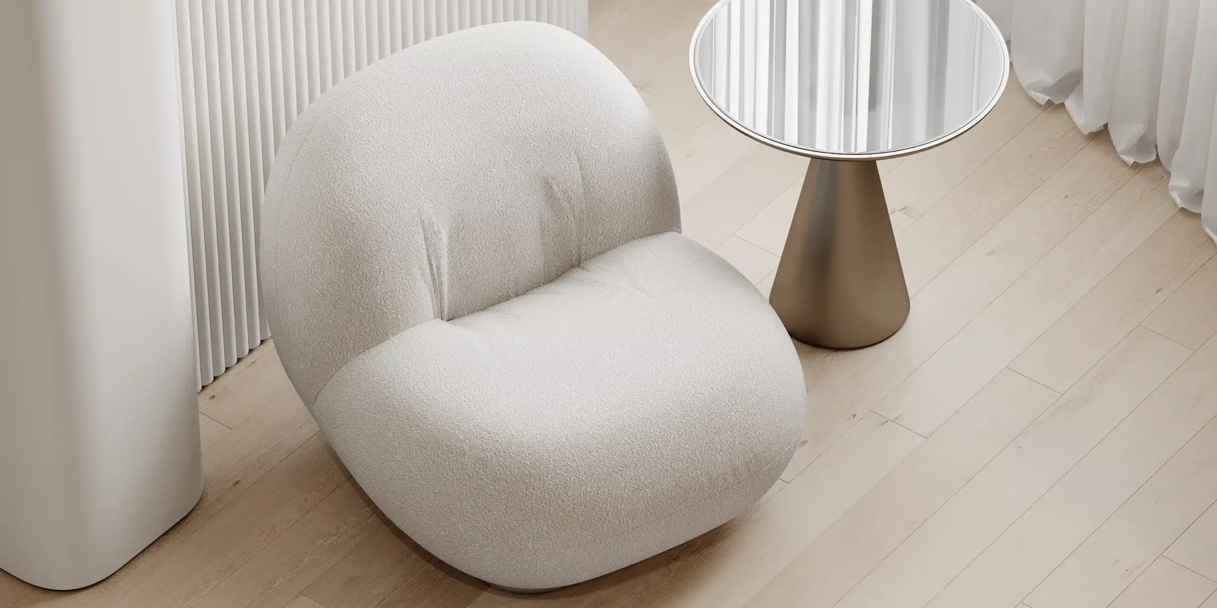 Lounge chair model iris, premium chair design.