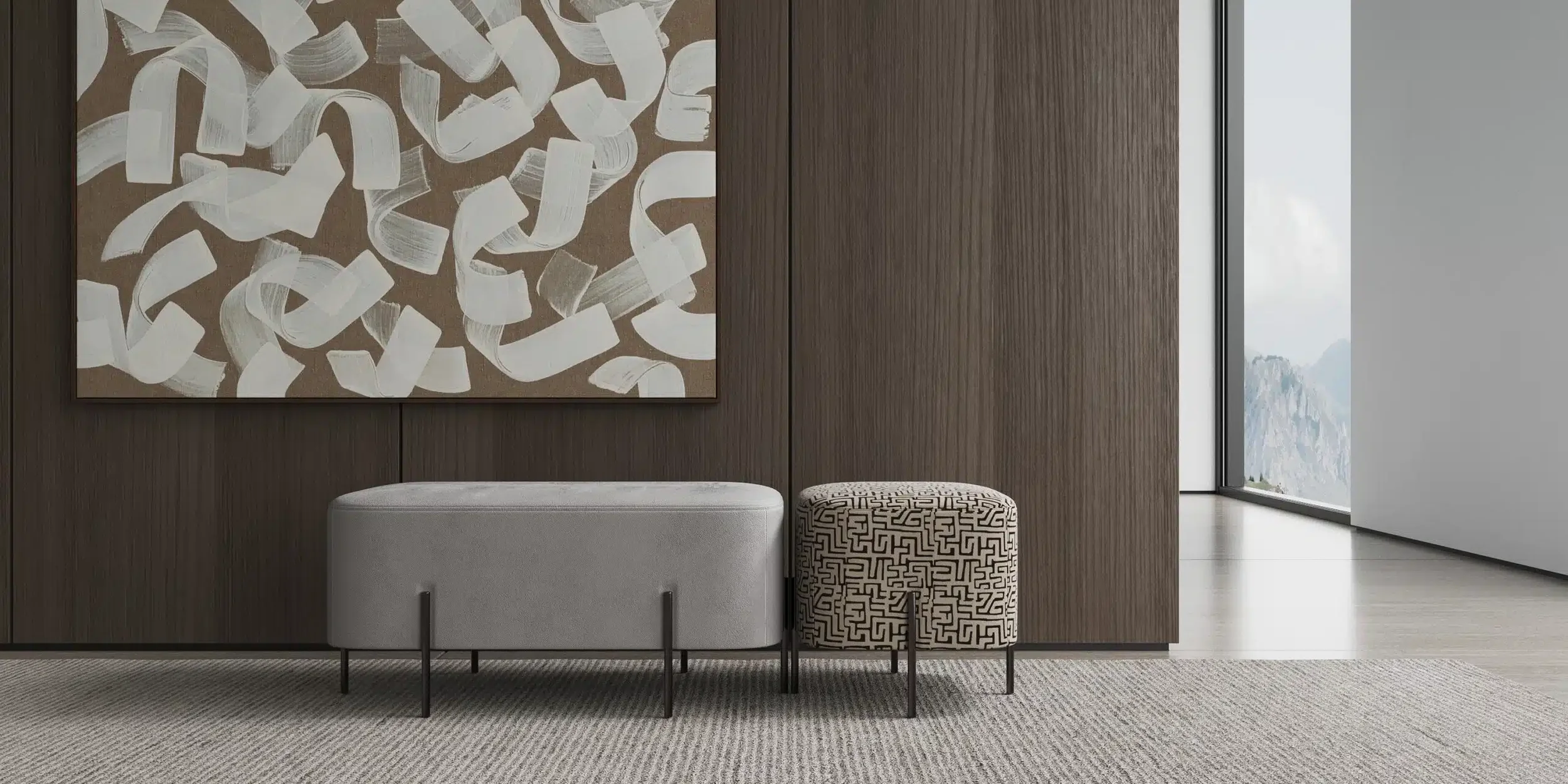 Bespoke poufs, model belle pouf.
