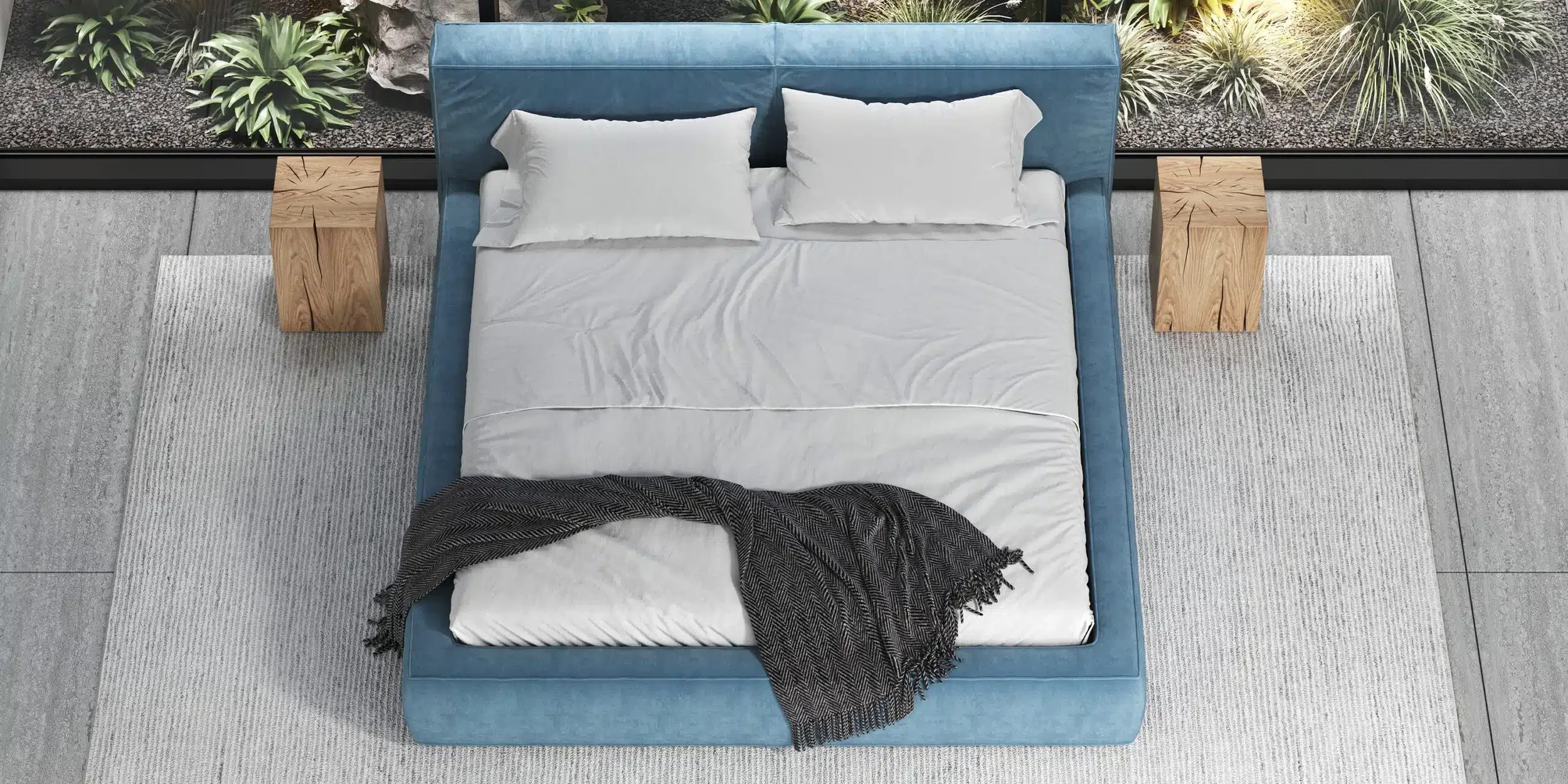 Bed model Belle Bloom, a made to measure bed.
