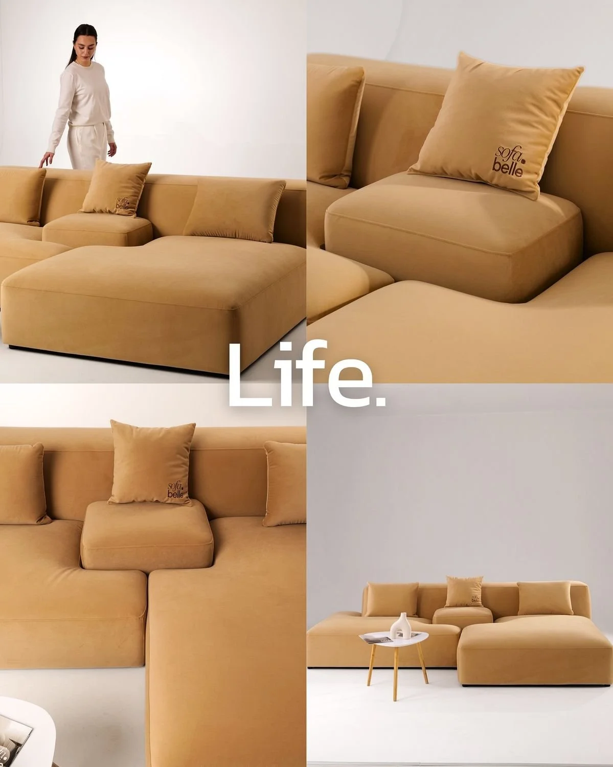 Bespoke sofa design model life, new luxury furniture.