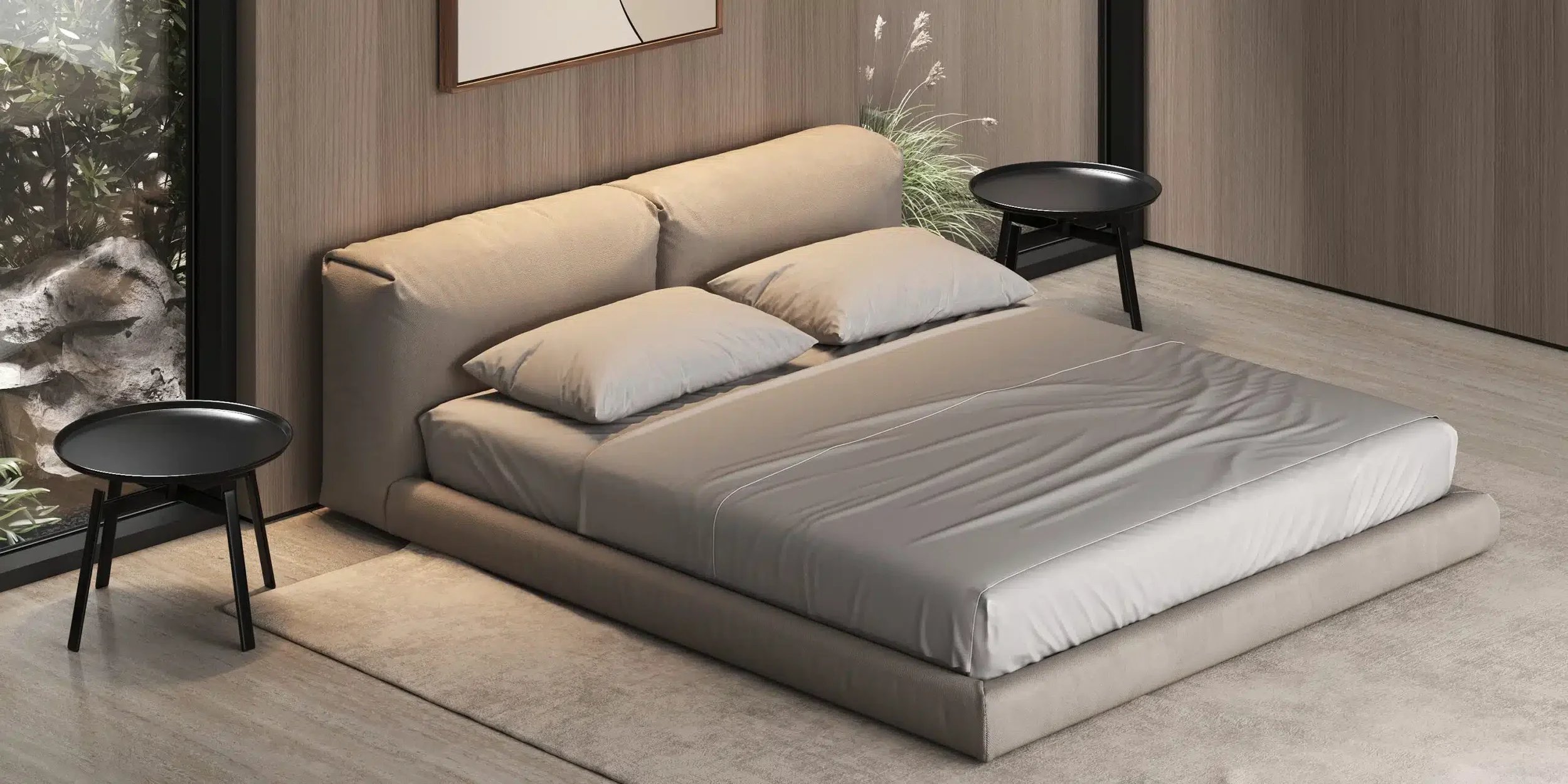 Single bed, double bed or king bed, model bed belle moon available in any sizes.