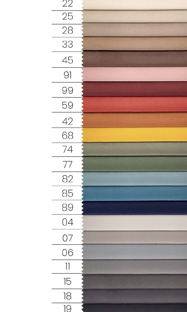 Fabrics and materials for the sofa belle.