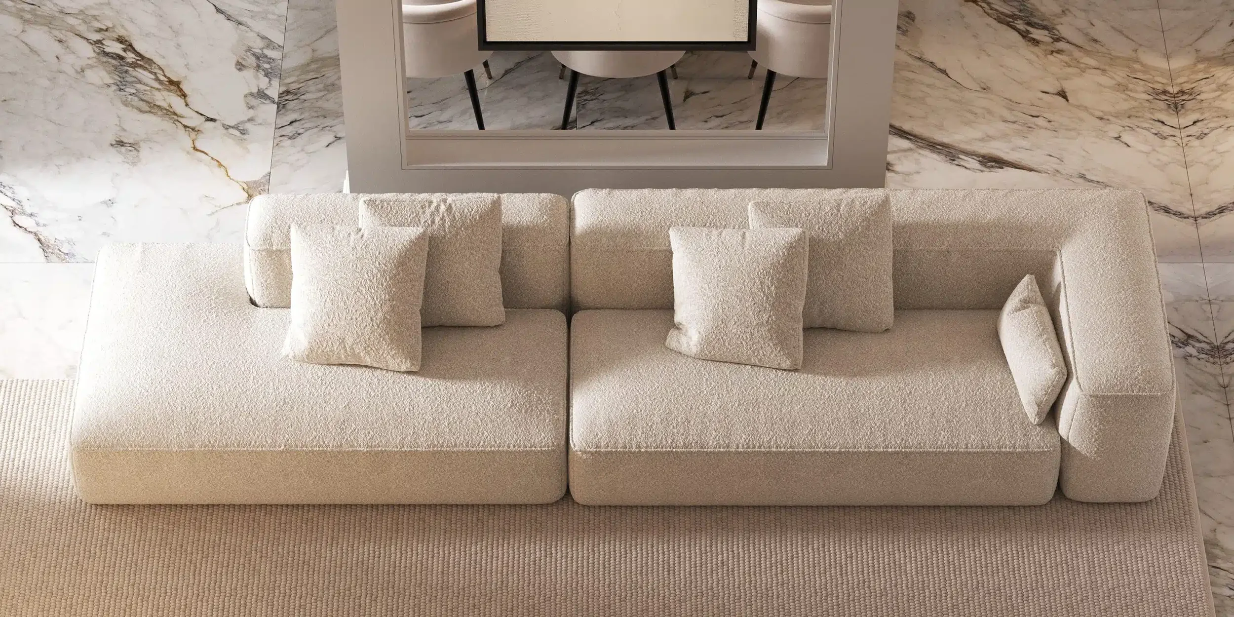 Modular sofa design, model sofa life.