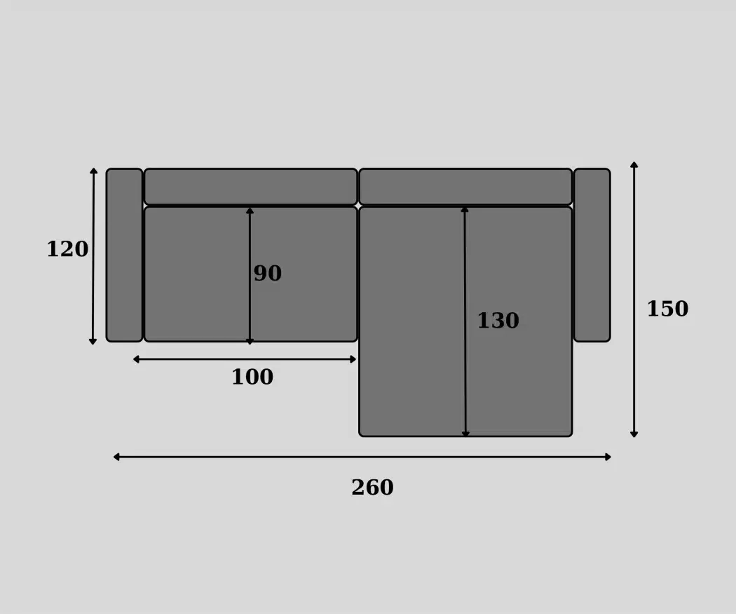 Technical sofa configurator design nr.7, sofa free comfort model.
