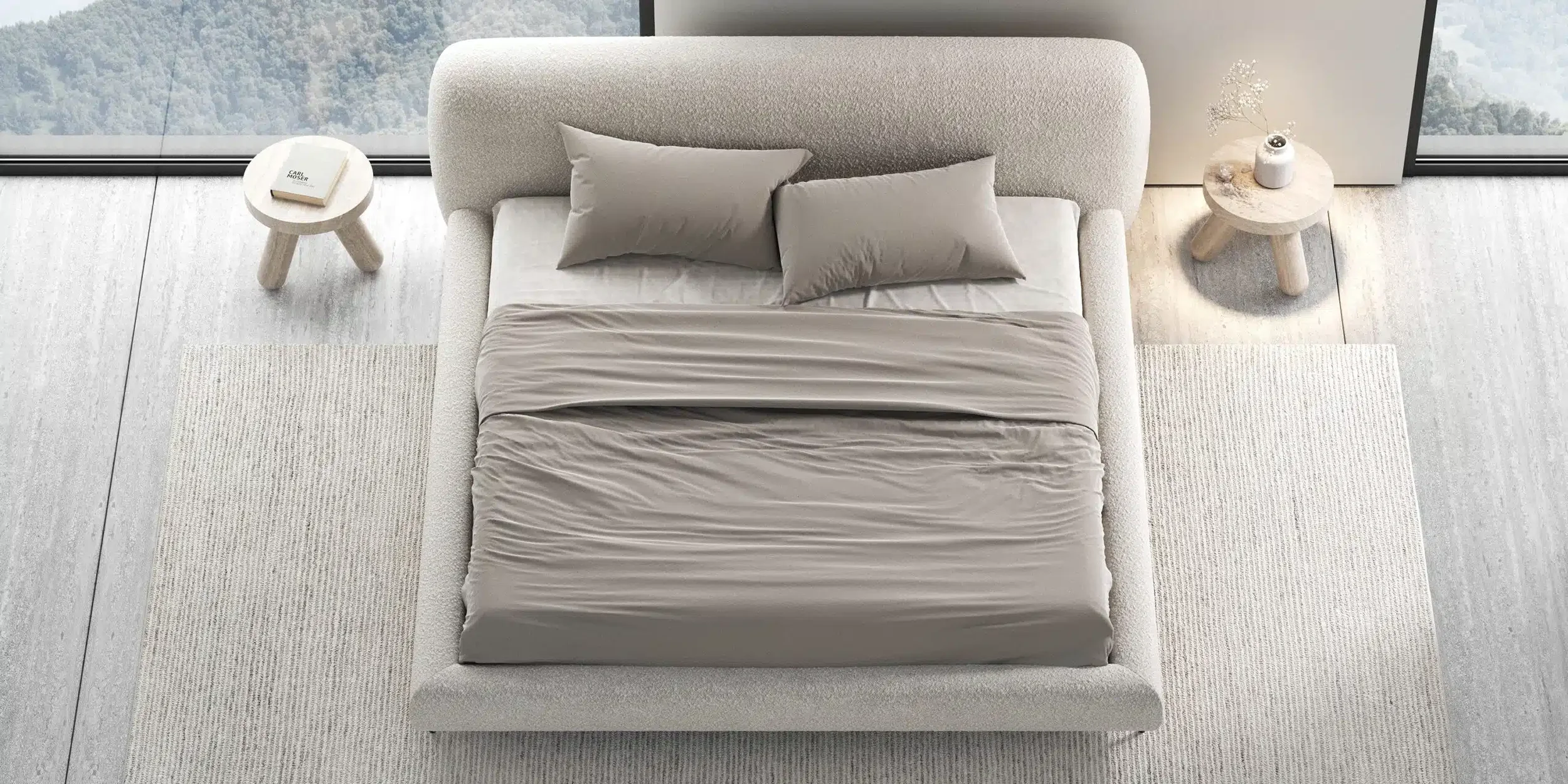 Upholstered bed, a bed manufactured for any bedrooms, bed model free love.