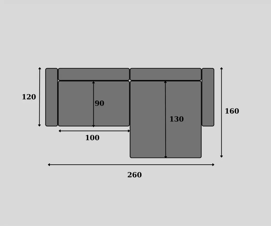 Design your sofa, configurator nr 7 technical detail model belle soft.