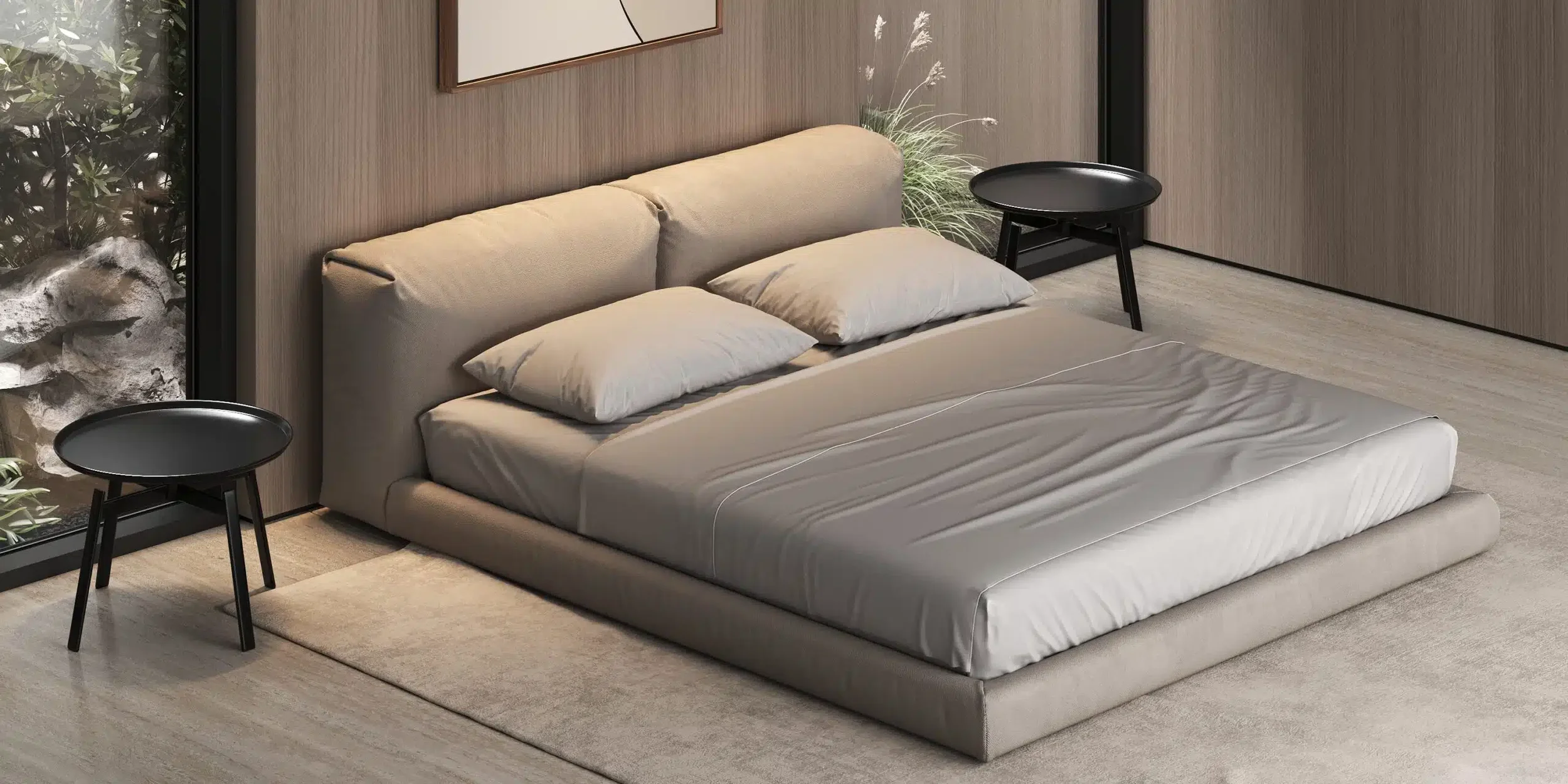 Model bed - Belle Moon, a modern bed design.