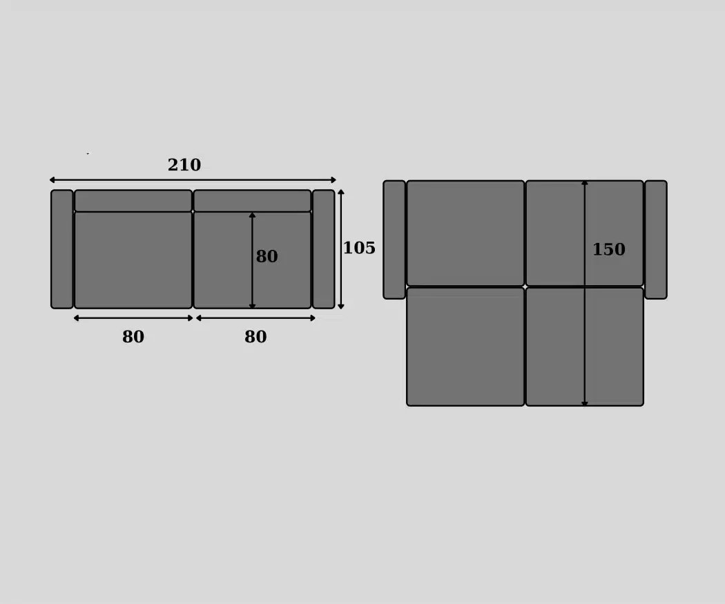 Technical sofa bed design configurator.