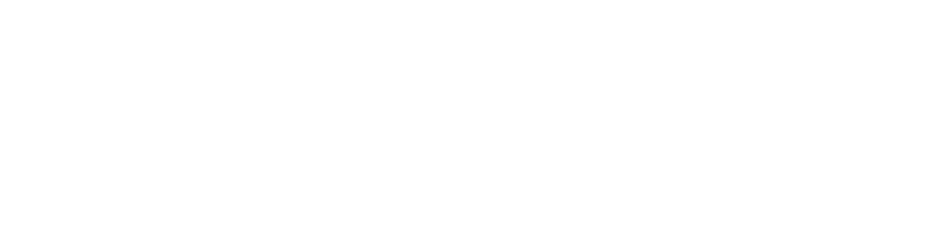 Palm Harbor Dad logo in white on a black background.