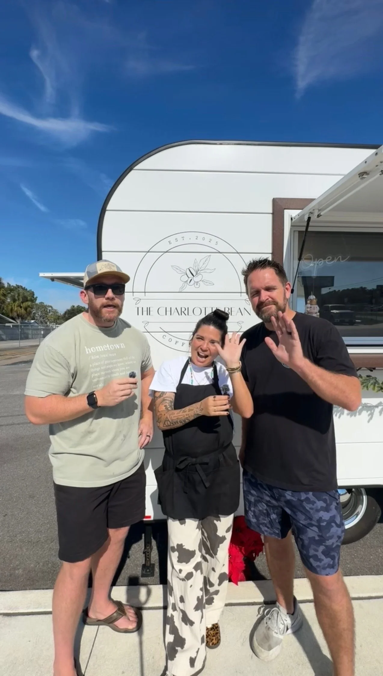 Palm Harbor Dad collab at The Charlotte Bean Coffee Truck. Locally brewed lattes and more at the Debine Brewery parking lot in Palm Harbor, FL