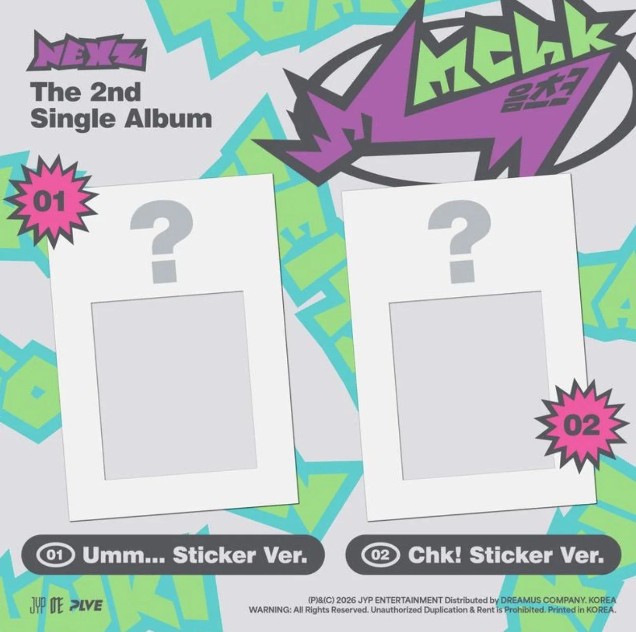 [Pre-Order] 2nd Single ALBUM Mmchk (Umm...Sticker Ver. / Chk! Sticker Ver.)