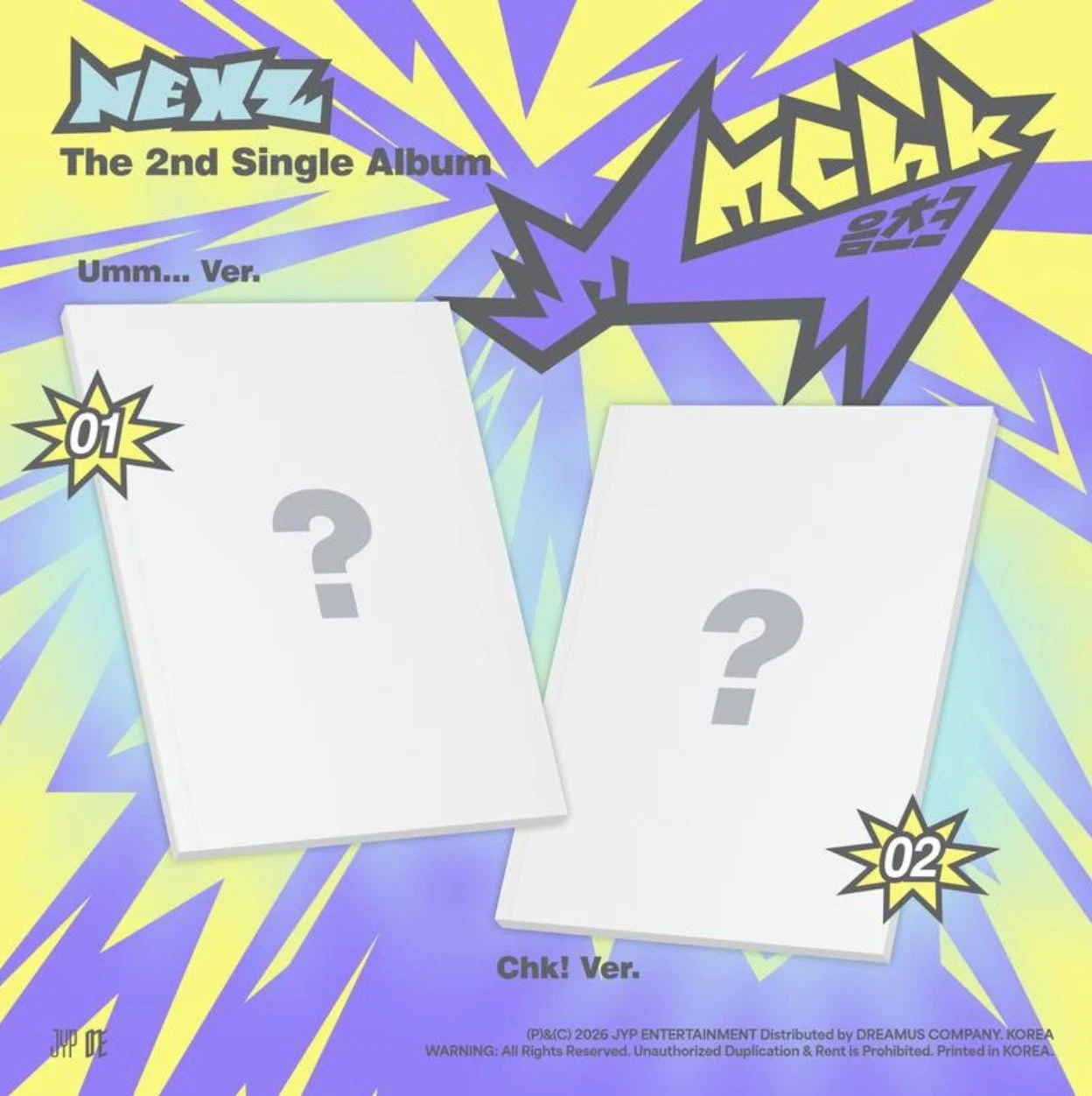 [Pre-Order] 2nd Single ALBUM Mmchk (Umm… Ver. / Chk! Ver.)