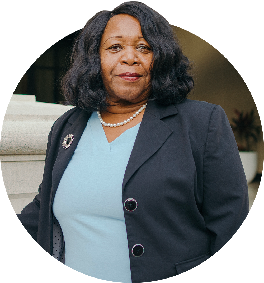 Gerrie Ford-Hardin stands out front of Jacksonville City Hall where she has served the residents of City Council District 10 for nearly 20 years.
