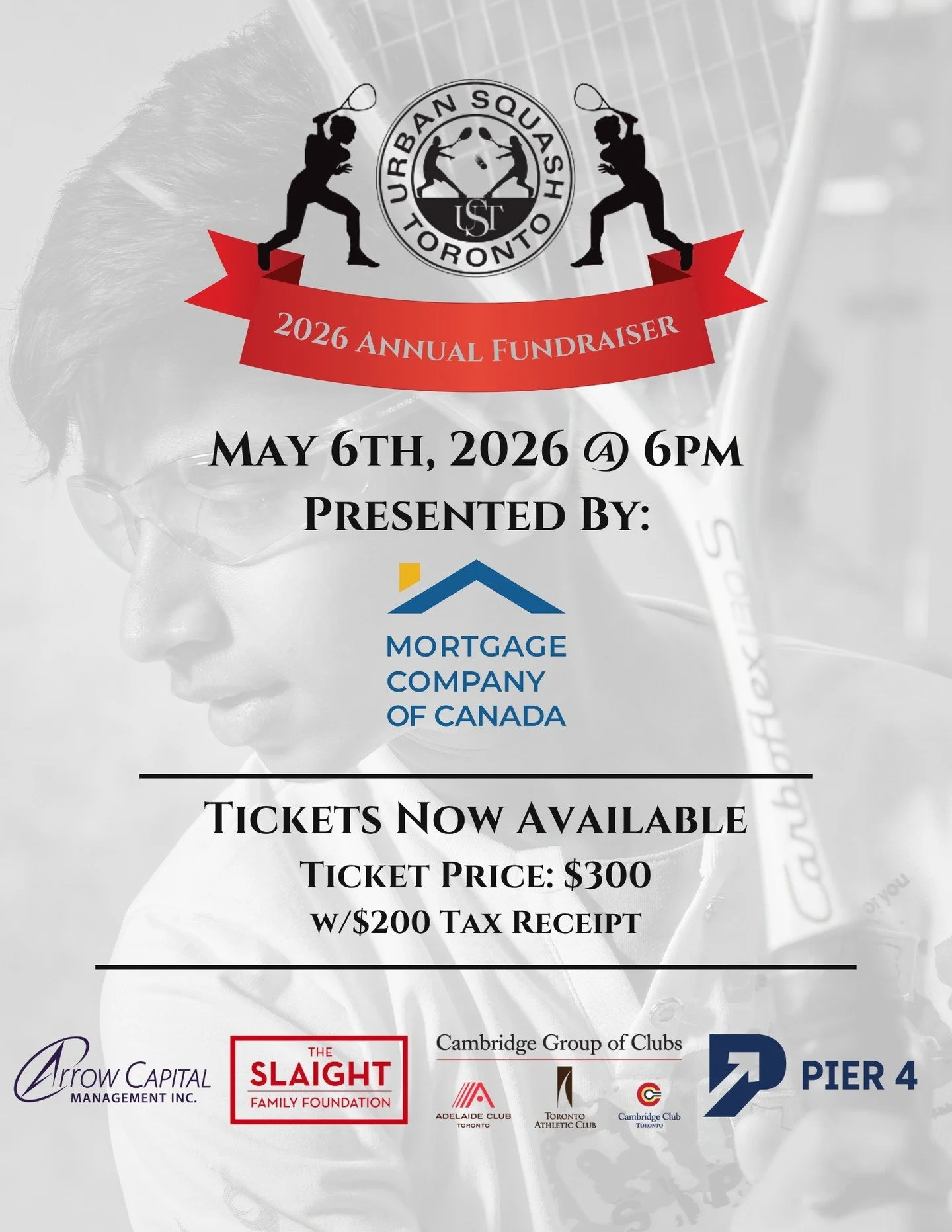Urban Squash Toronto&rsquo;s 2026 Annual Fundraiser!
🎟️ Get your tickets through the link in our bio.

Every ticket purchased &amp; donation made directly supports our mission to provide academic assistance, squash training, and character developmen