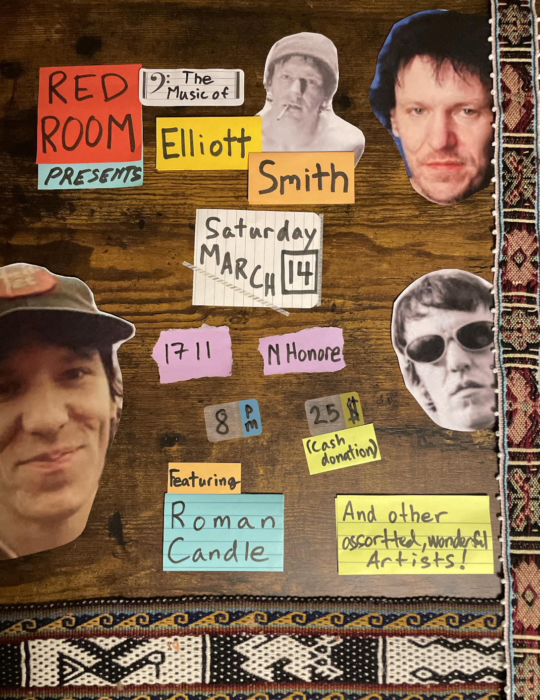 Red Room Presents: The music of Elliot Smith (with Roman Candle)