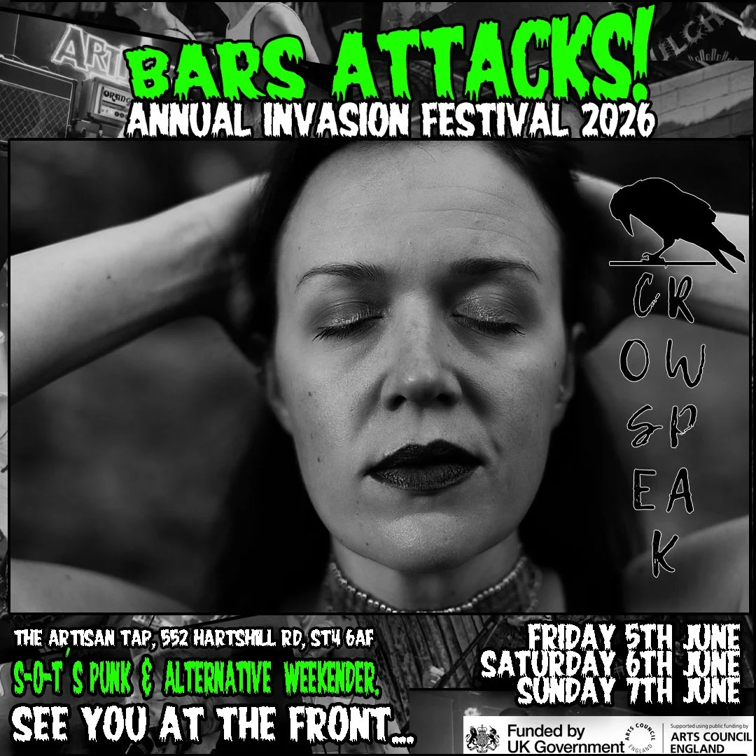 crowspeak, dark folk singer songwriter, Bars Attacks Annual Invasion Festival 2026 poster 