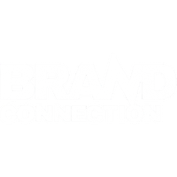 Logo met de tekst 'BRAND CONNECTION' in witte letters op een zwarte achtergrond.
